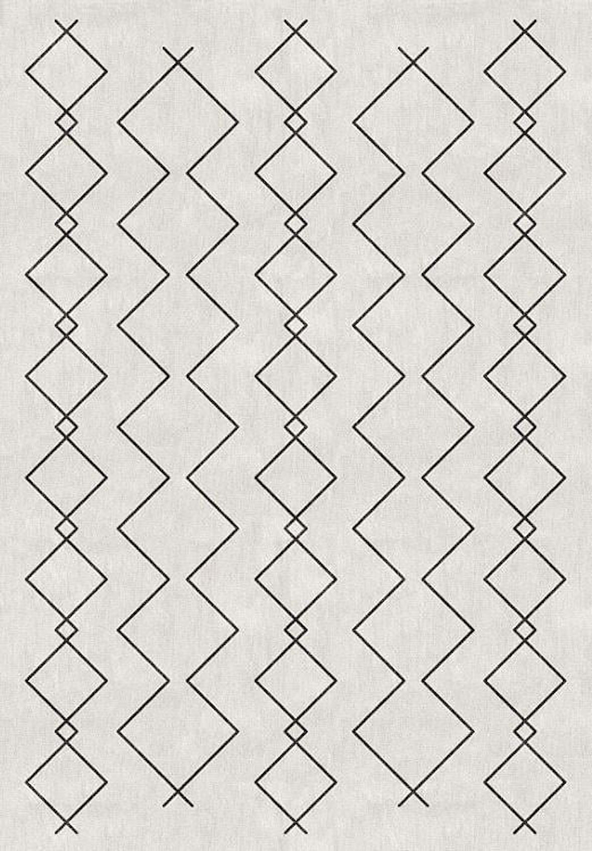 Çam Halı Siesta Etnik 32-573 Etnik Eskitme Desenli Dokuma Tabanlı Yıkanabilir Şönil Salon ve Oda Halısı