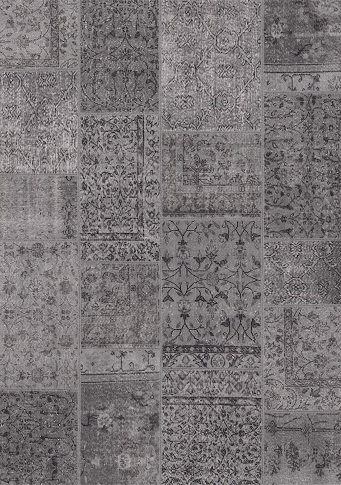 Çam Halı Siesta Patchwork 32-463 Etnik Eskitme Desenli Dokuma Tabanlı Yıkanabilir Şönil Salon ve Oda Halısı