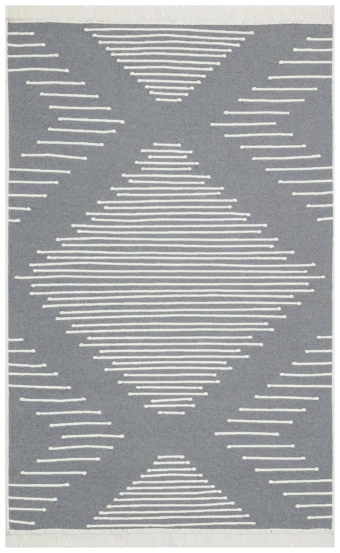 Eko Halı Arya Ar 15 Grey Yıkanabilir Çift Taraflı Modern Desenli Dokuma Kilim