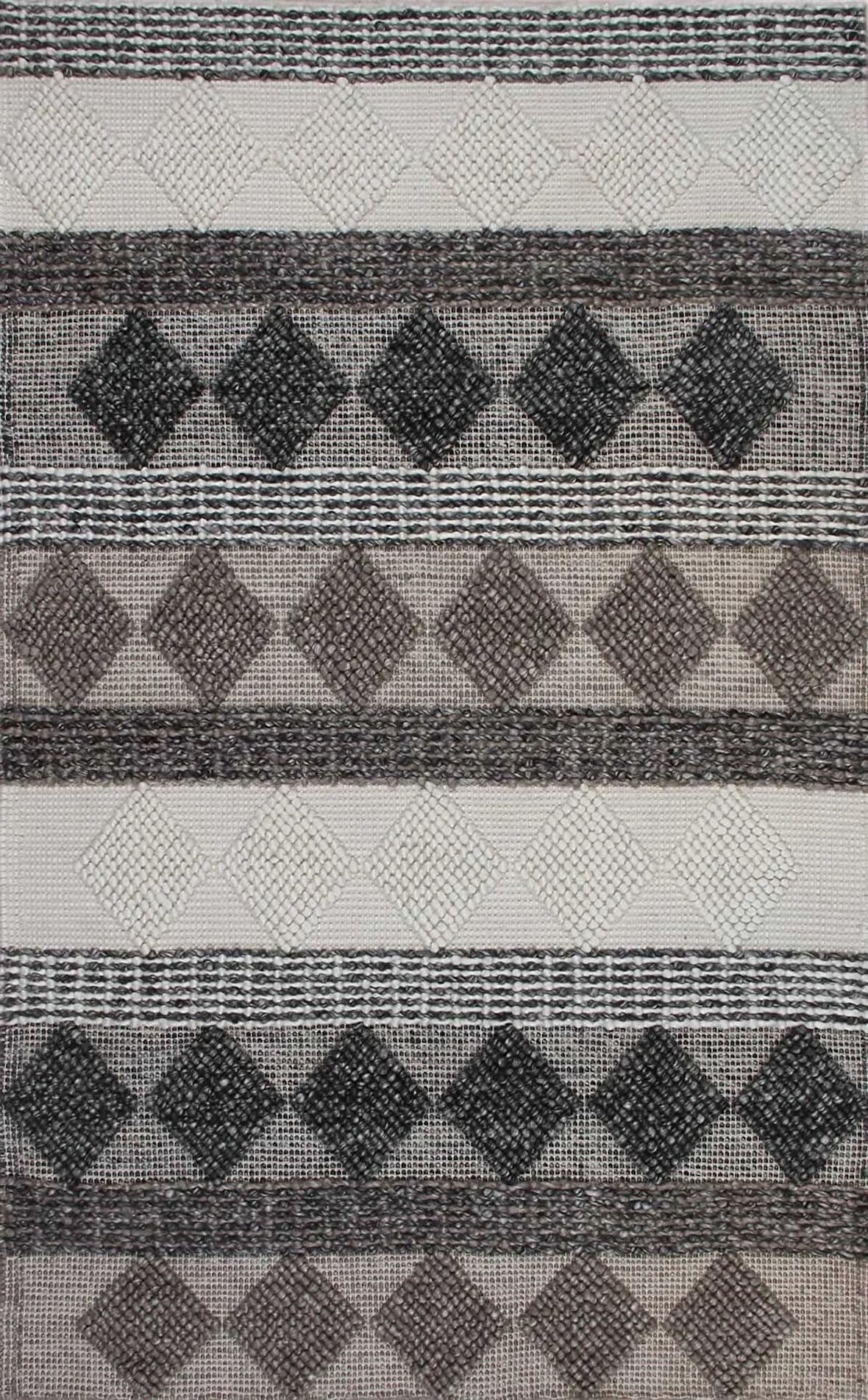 Eko Halı Jade Jd 01 Grey Naturel Kazak Örgü Desenli El Dokuma Örgü Halı