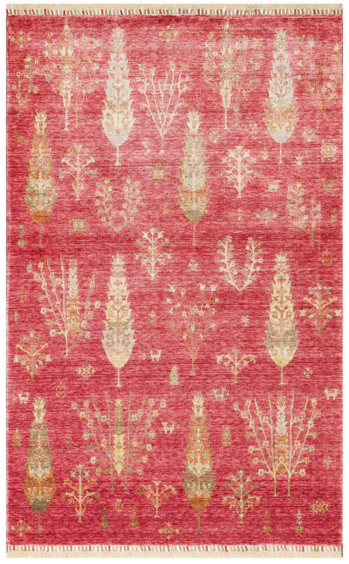 Eko Halı Zara Zr 08 Red Autumn Otantik Desenli Özel Hav Vermeyen ve Kolay Temizlenebilir Tensel Kullanılarak El Emeği ile Özel Tezgahlarda Üretilen Modern Uşak Halısı