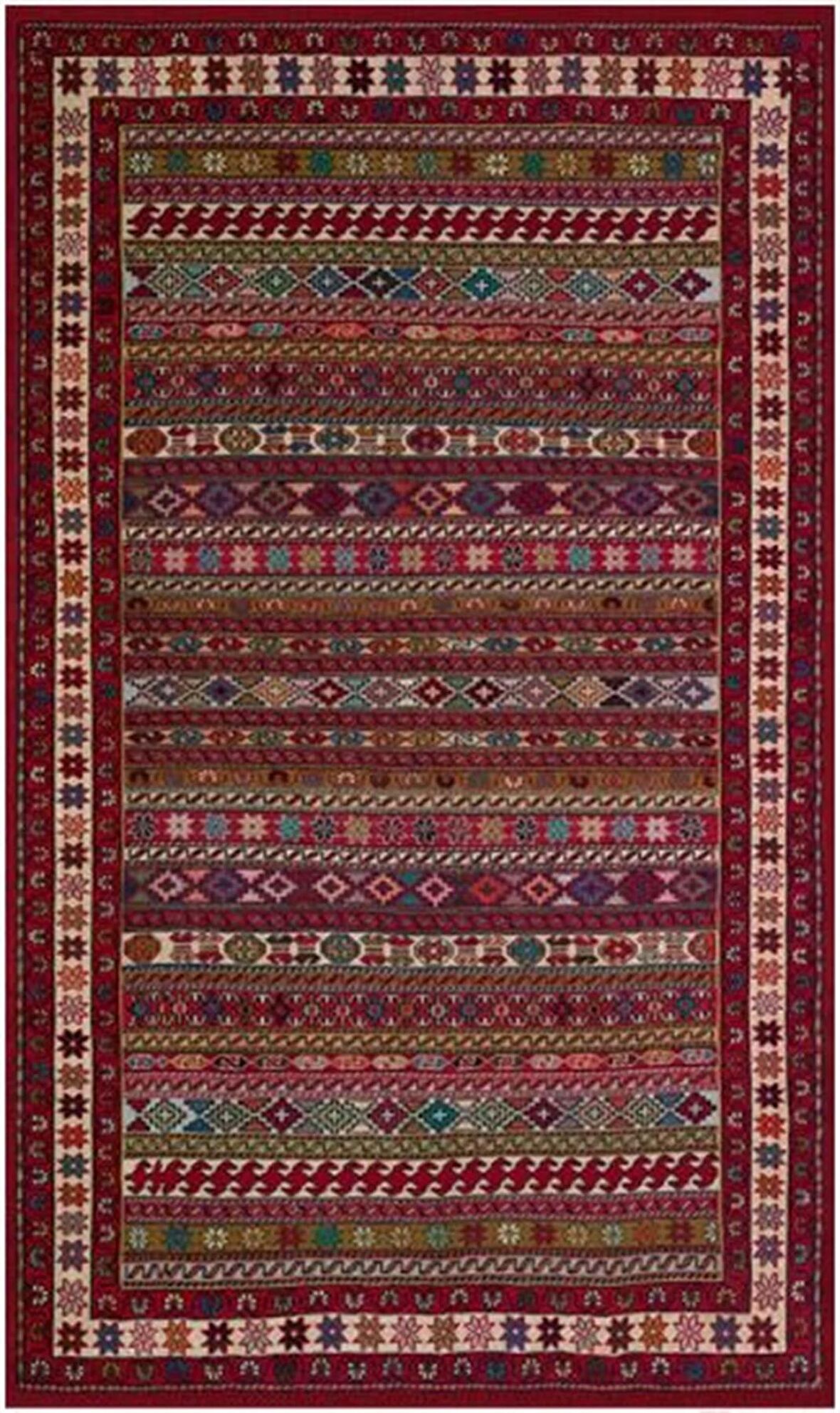 Çam Halı Gloria TD740 Multi Etnik Desen Dokuma Saçaklı Kilim