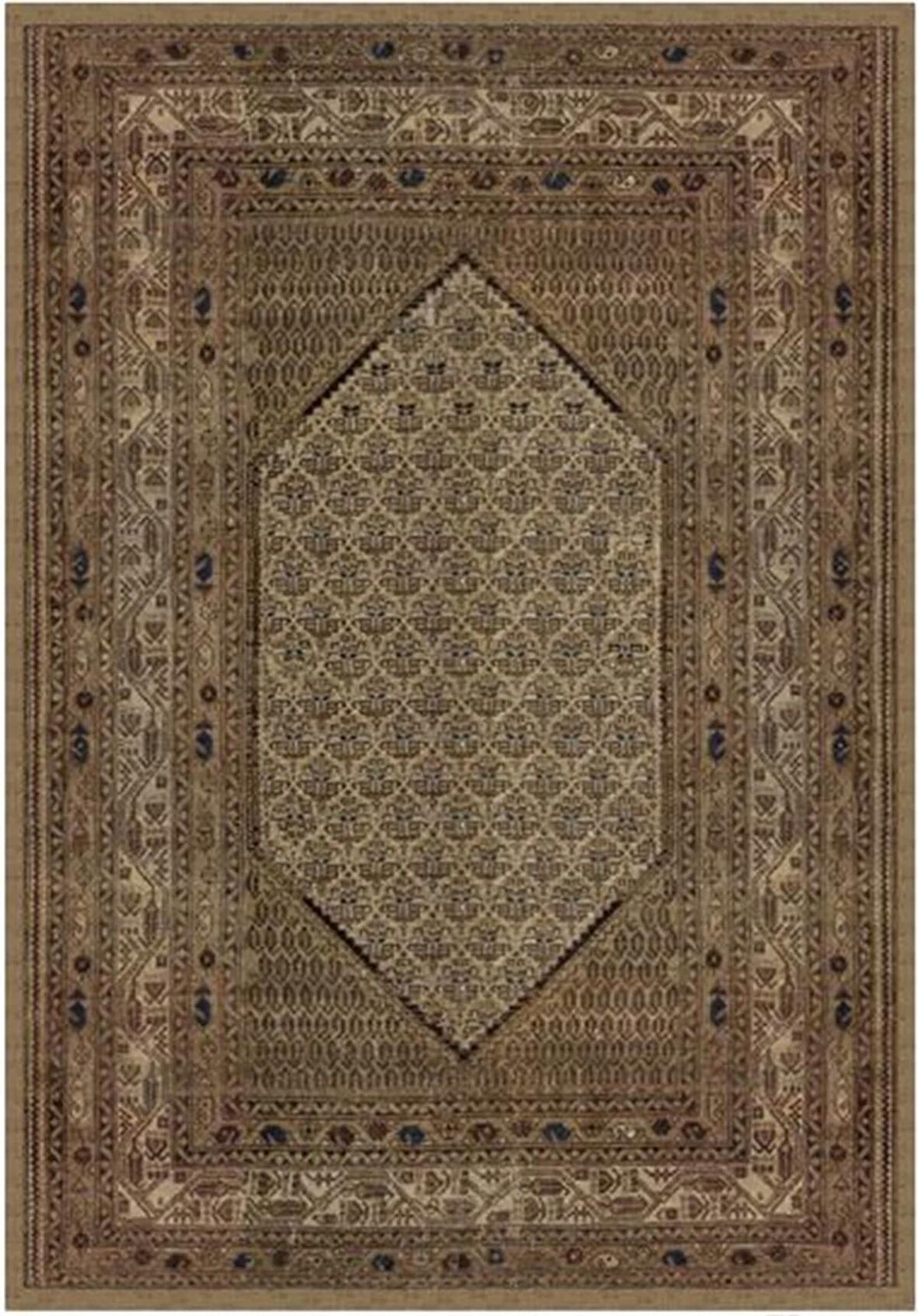 Çam Halı Gloria TD737 Bej Klasik Desen Dokuma Saçaklı Kilim