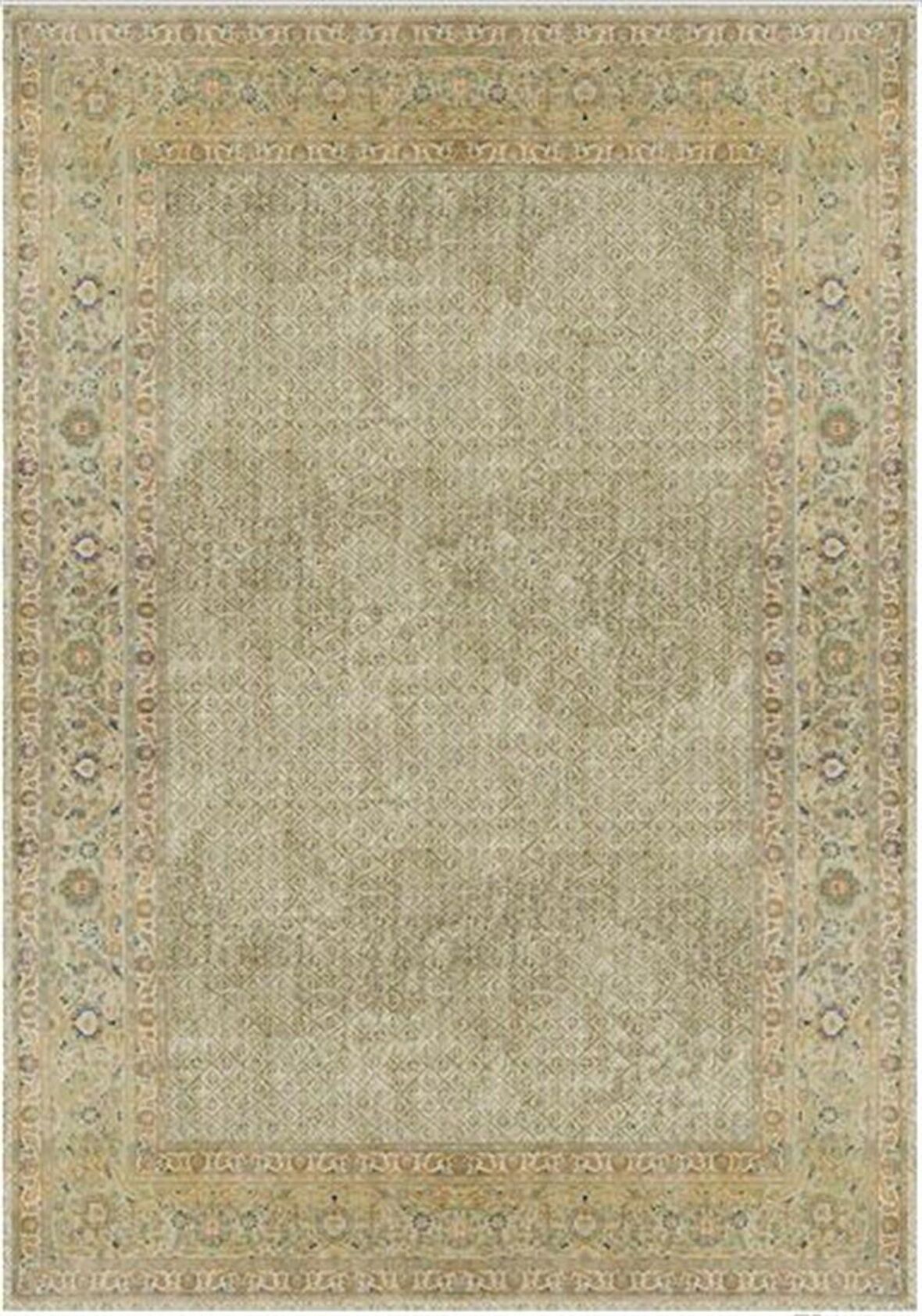 Çam Halı Gloria TD115 Su Yeşili Klasik Desen Dokuma Saçaklı Kilim