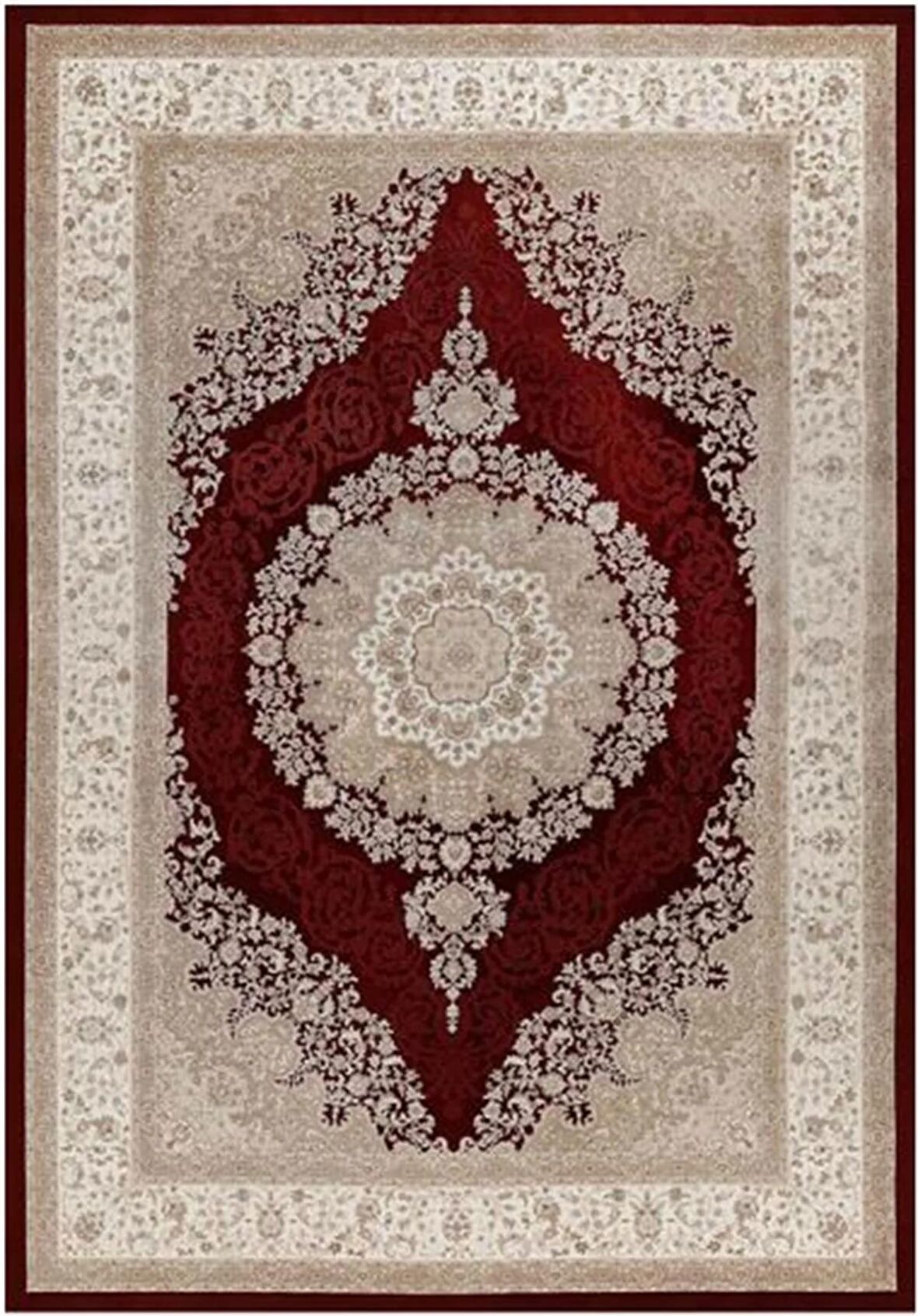 Çam Halı Gloria TD32801 Kırmızı Klasik Desen Dokuma Saçaklı Kilim