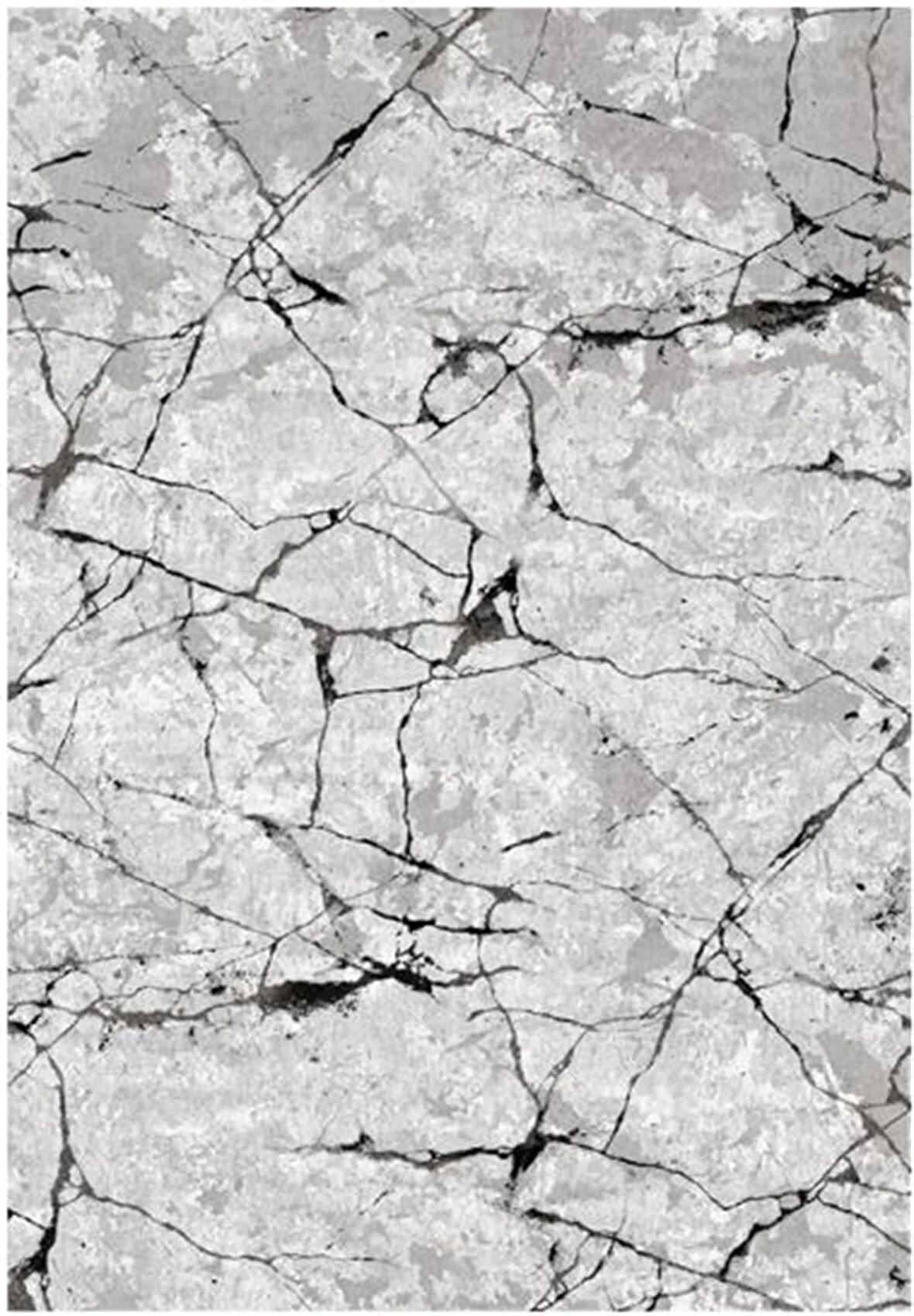 Çam Halı Gloria TD35003 Gri Mermer Desen Dokuma Saçaklı Kilim