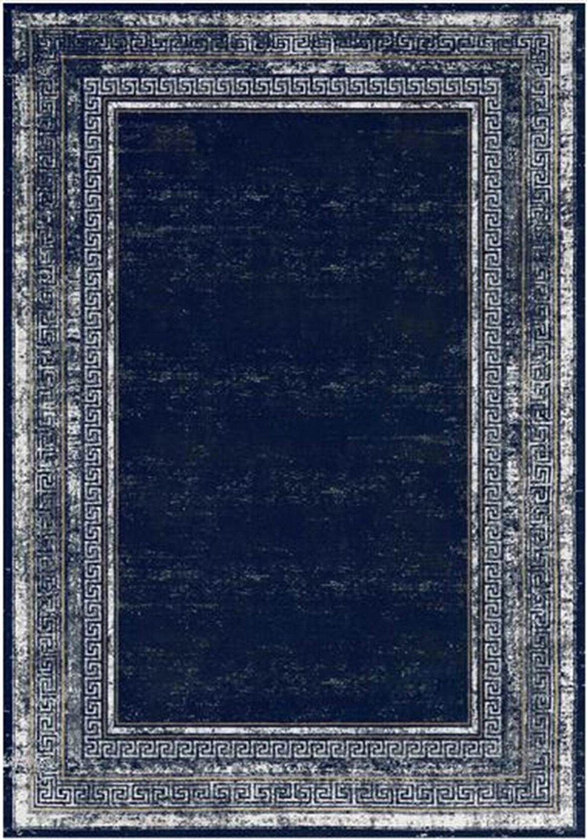 Çam Halı Gloria TD67301 Lacivert Art Deco Versace Desen Dokuma Saçaklı Kilim