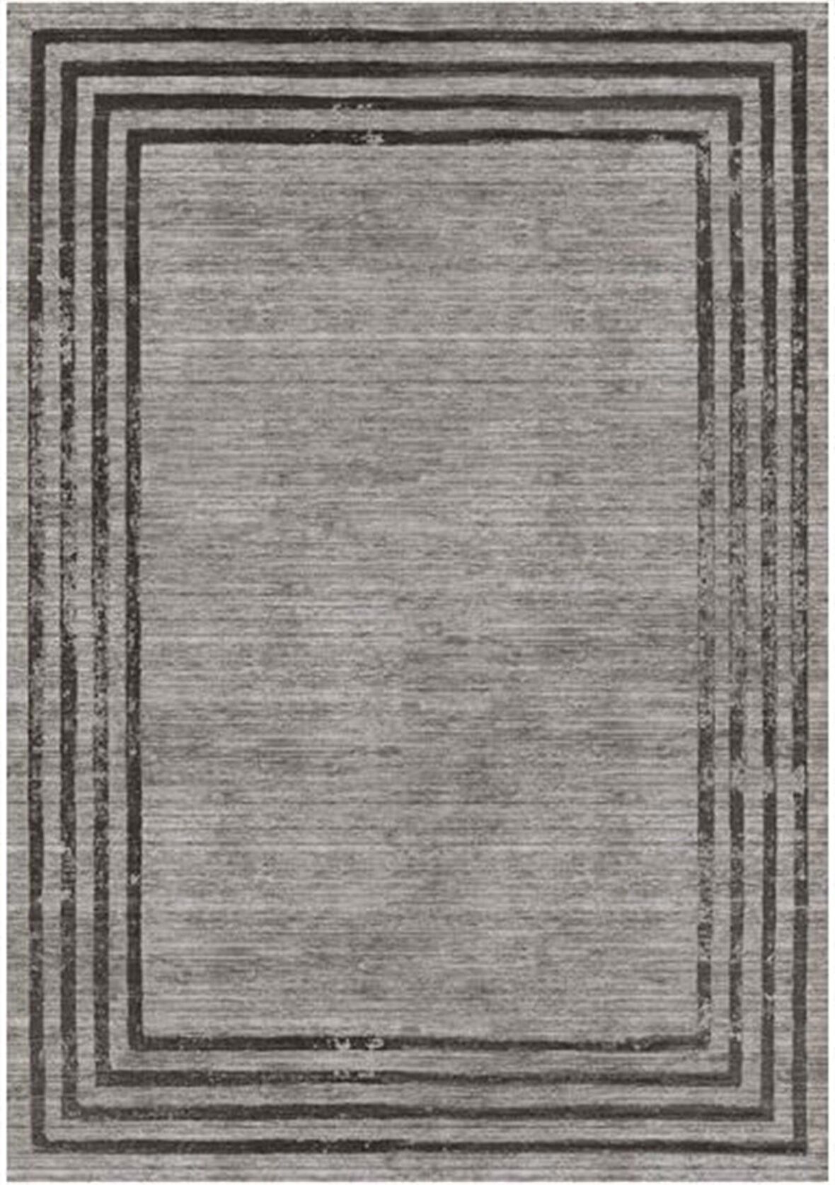 Çam Halı Gloria TD71603 Gri Art Deco Modern Desen Dokuma Saçaklı Kilim