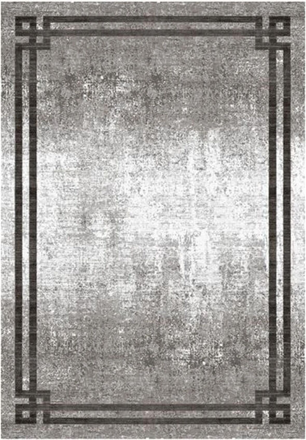 Çam Halı Gloria TD71704 Gri Art Deco Modern Desen Dokuma Saçaklı Kilim