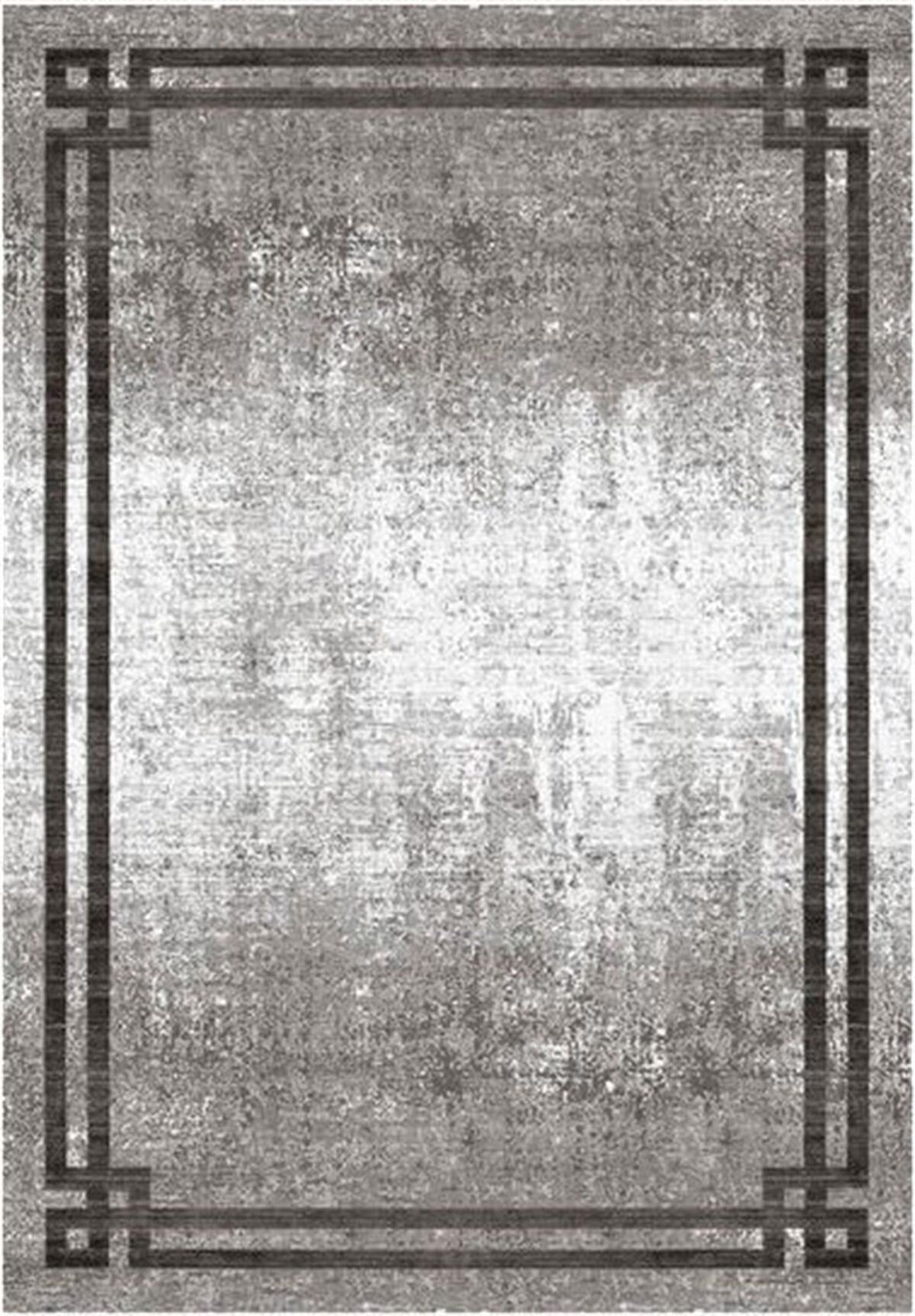 Çam Halı Gloria TD71704 Gri Art Deco Modern Desen Dokuma Saçaklı Kilim