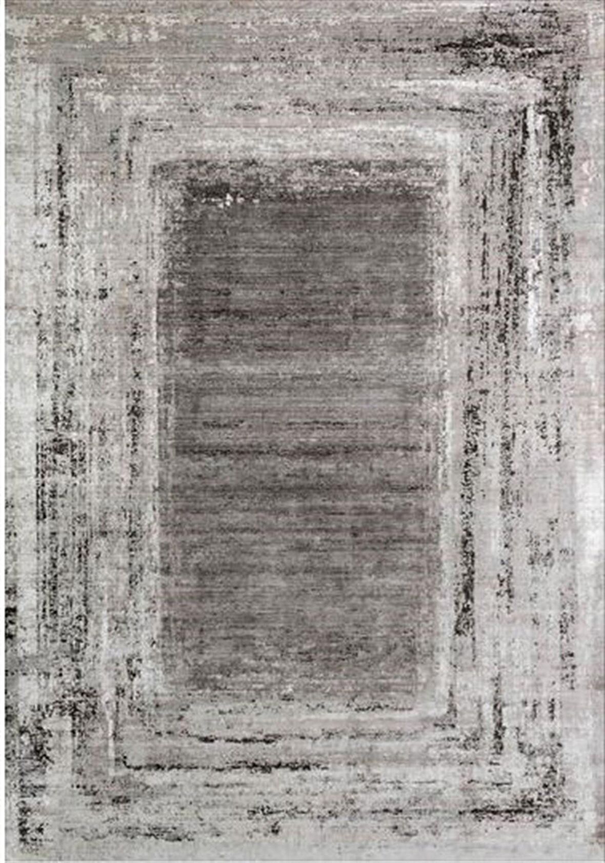 Çam Halı Gloria TD798 Antrasit Art Deco Modern Desen Dokuma Saçaklı Kilim