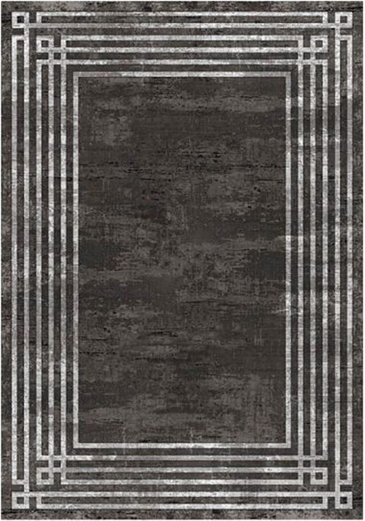 Çam Halı Gloria TD954 Siyah Art Deco Modern Desen Dokuma Saçaklı Kilim