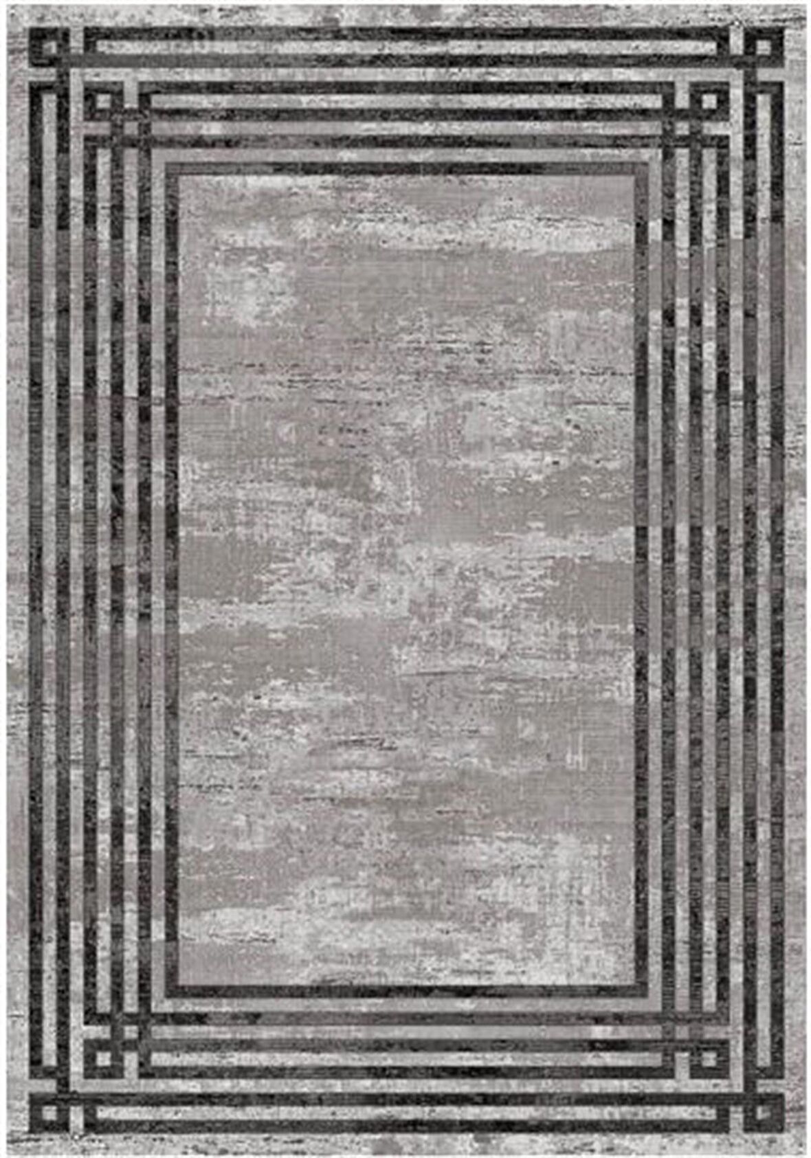 Çam Halı Gloria TD95402 Gri Art Deco Modern Desen Dokuma Saçaklı Kilim