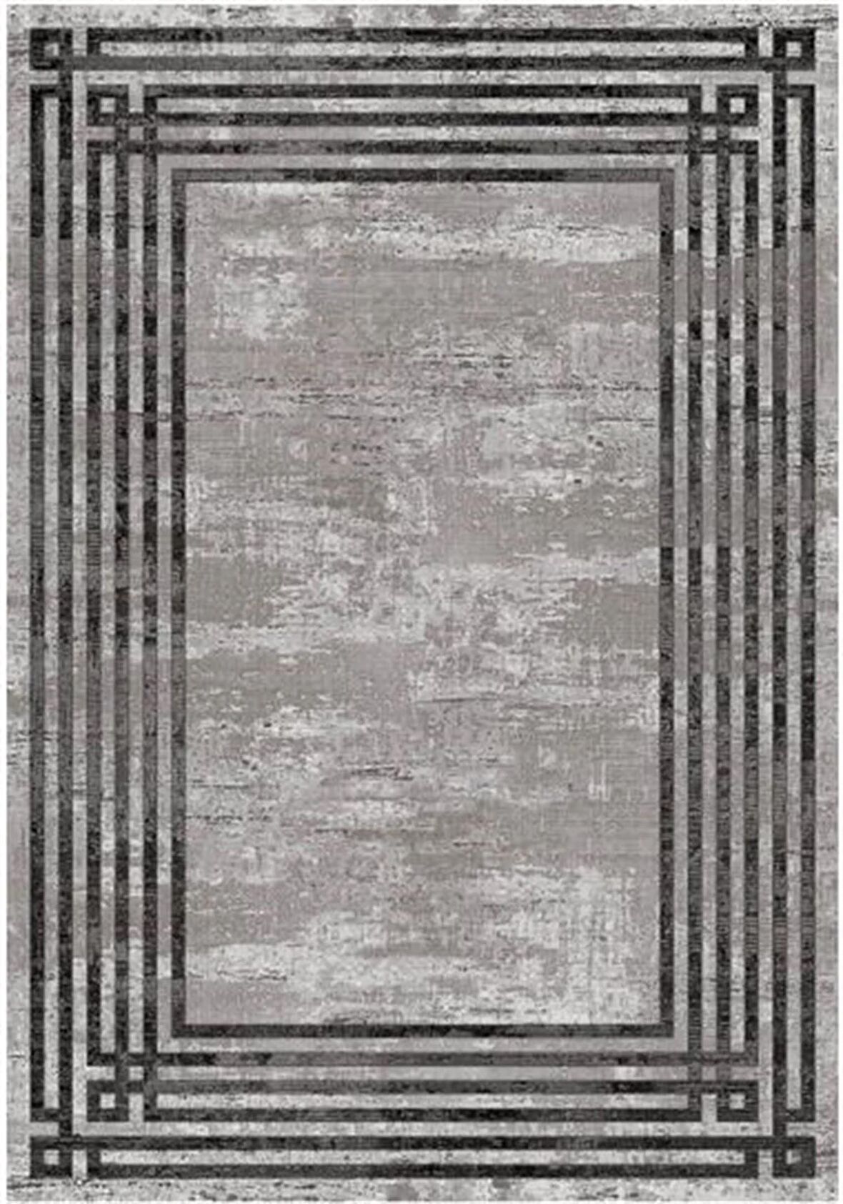 Çam Halı Gloria TD95402 Gri Art Deco Modern Desen Dokuma Saçaklı Kilim