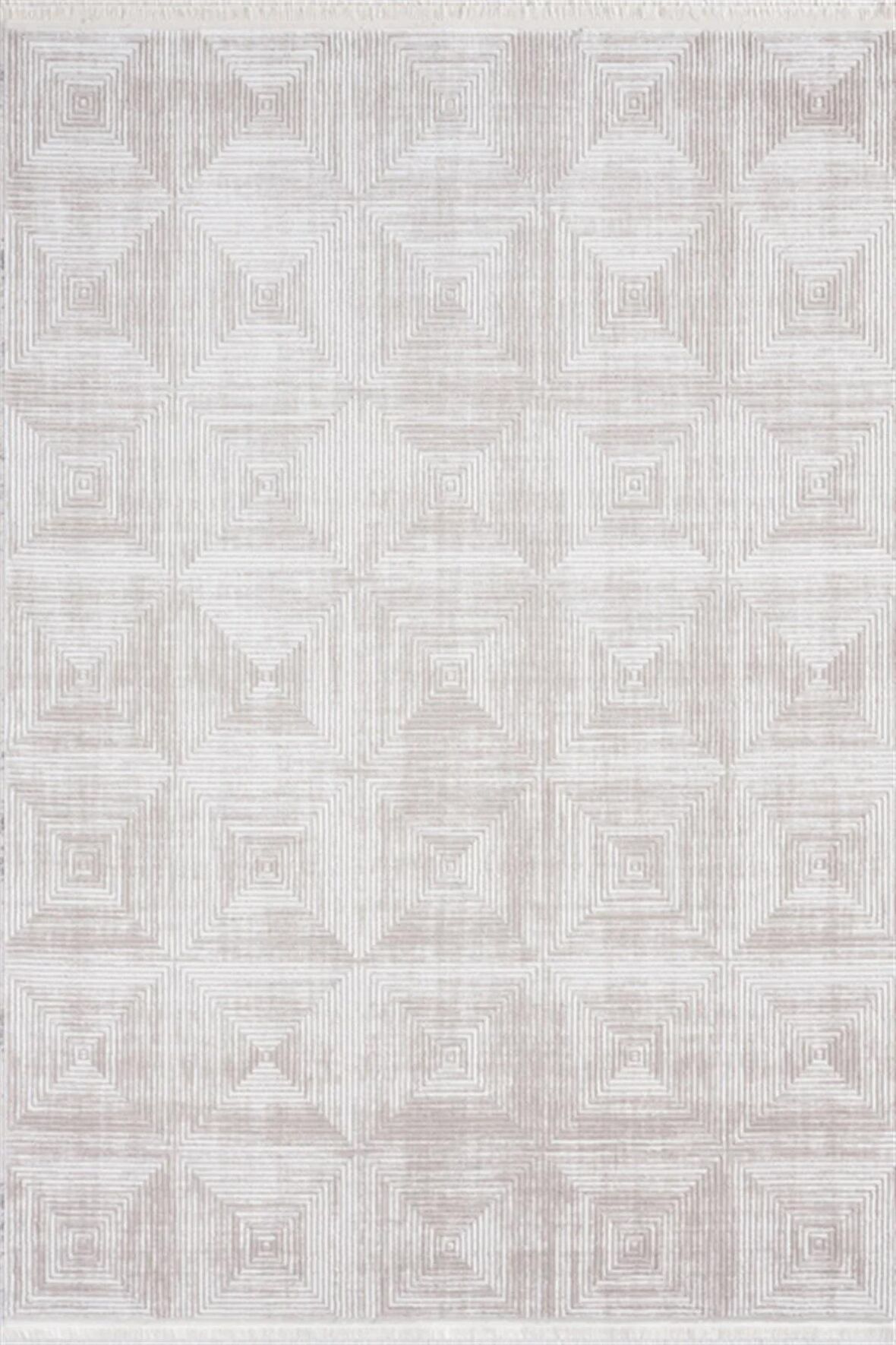 Çam Halı Roma 414 Kemik Gri Seyran Halı Modern Desen Makine Halısı