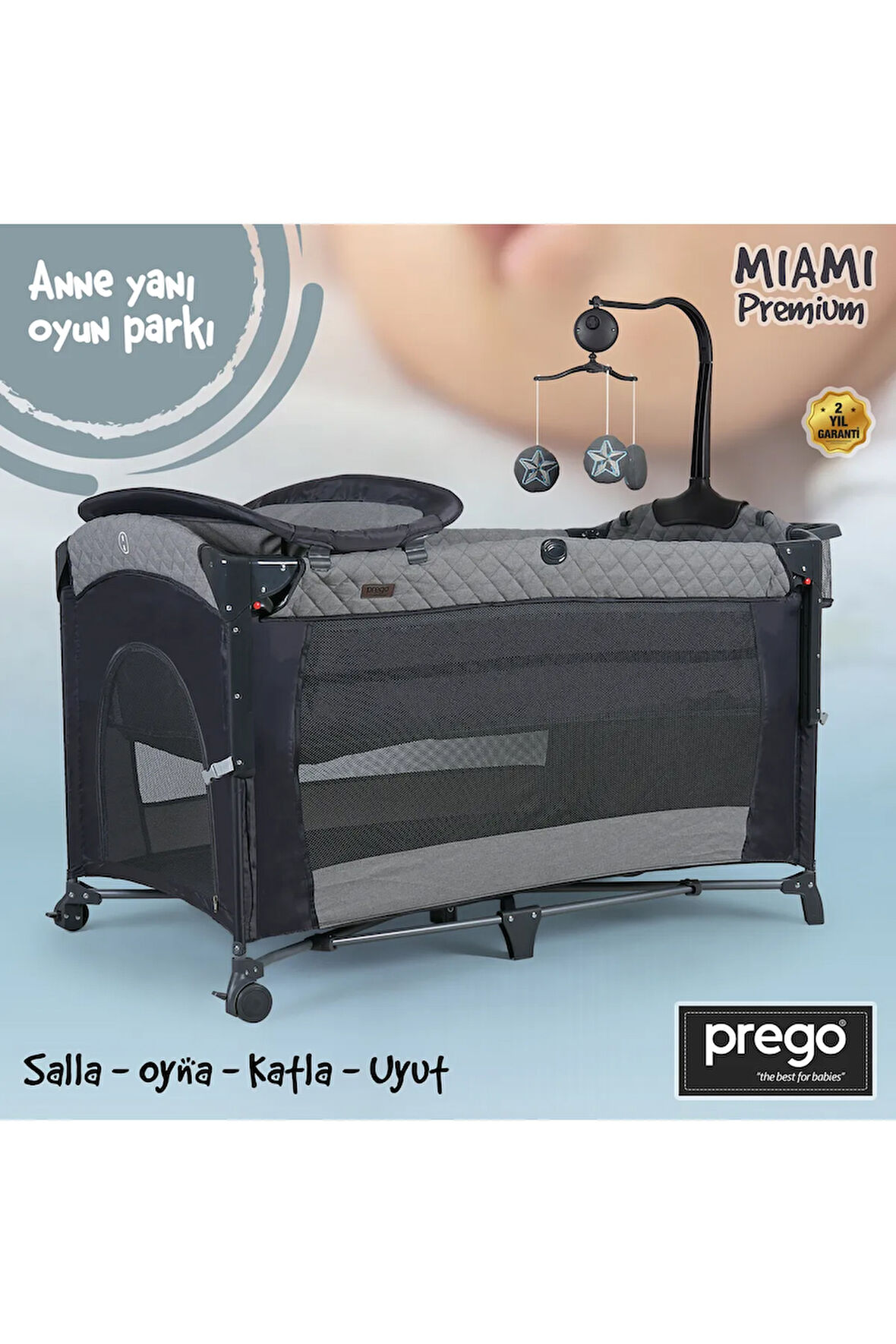 8040 Miami Premium Oyun Parkı 70x120 Cm Bej