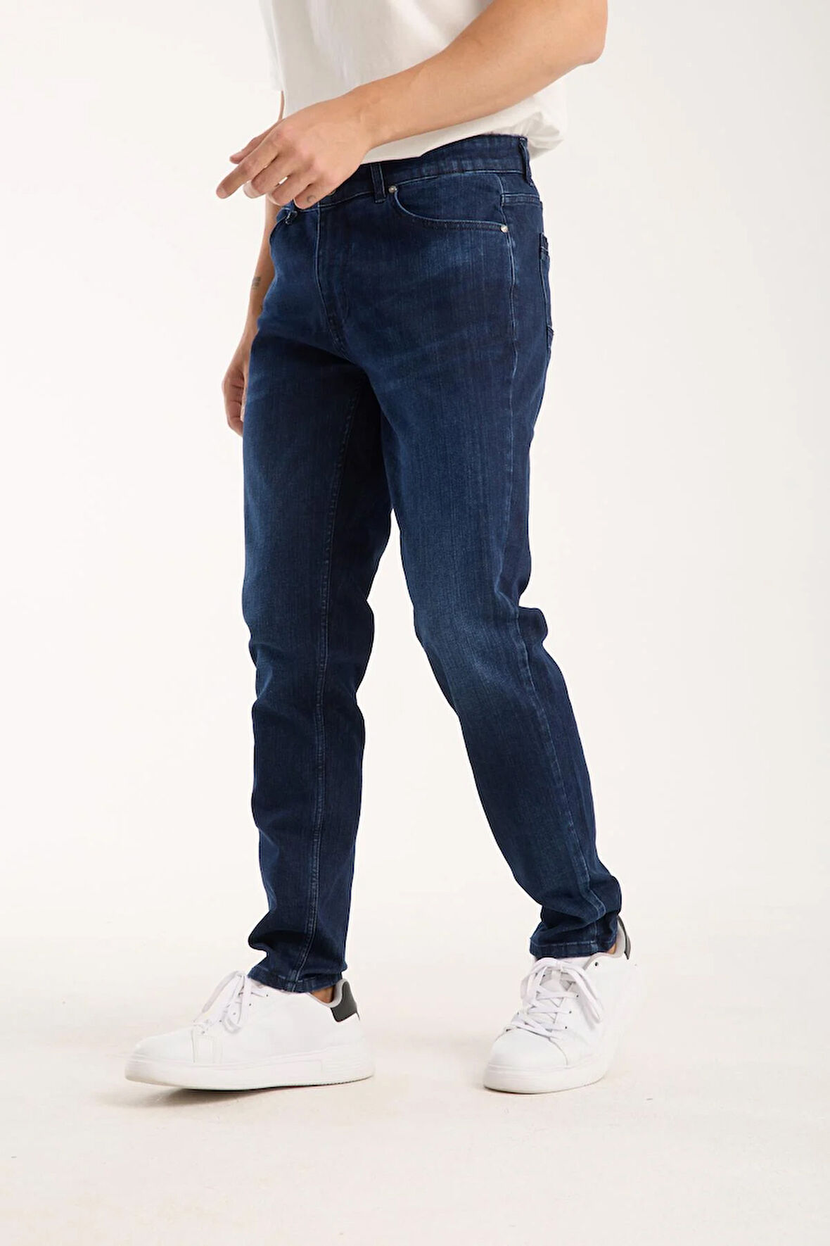 Erkek Slim Fit Likralı Kot Pantolon %98 Pamuk %2 Elestan