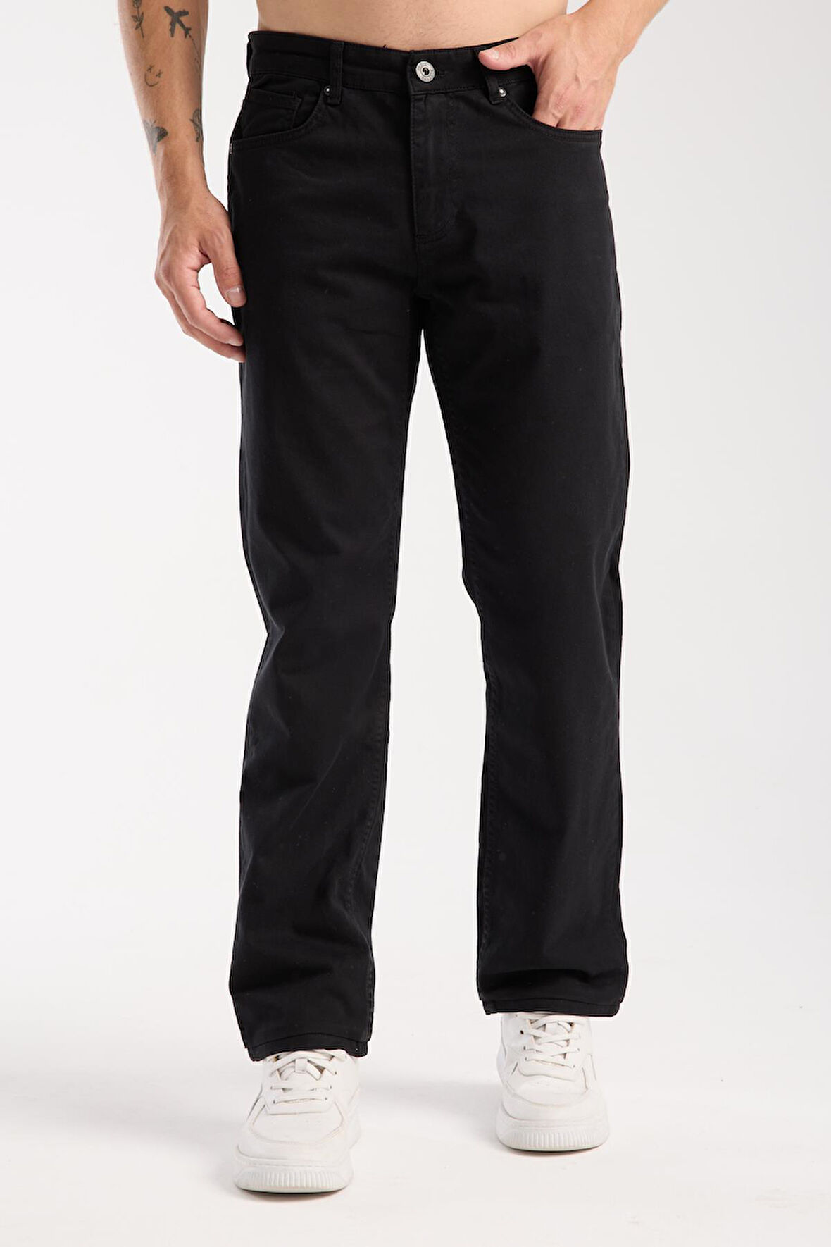 Erkek Regular Fit Esnek, Rahat Kesim Jean (%98 Pamuk, %2 Lycra) Denim Pantolon 