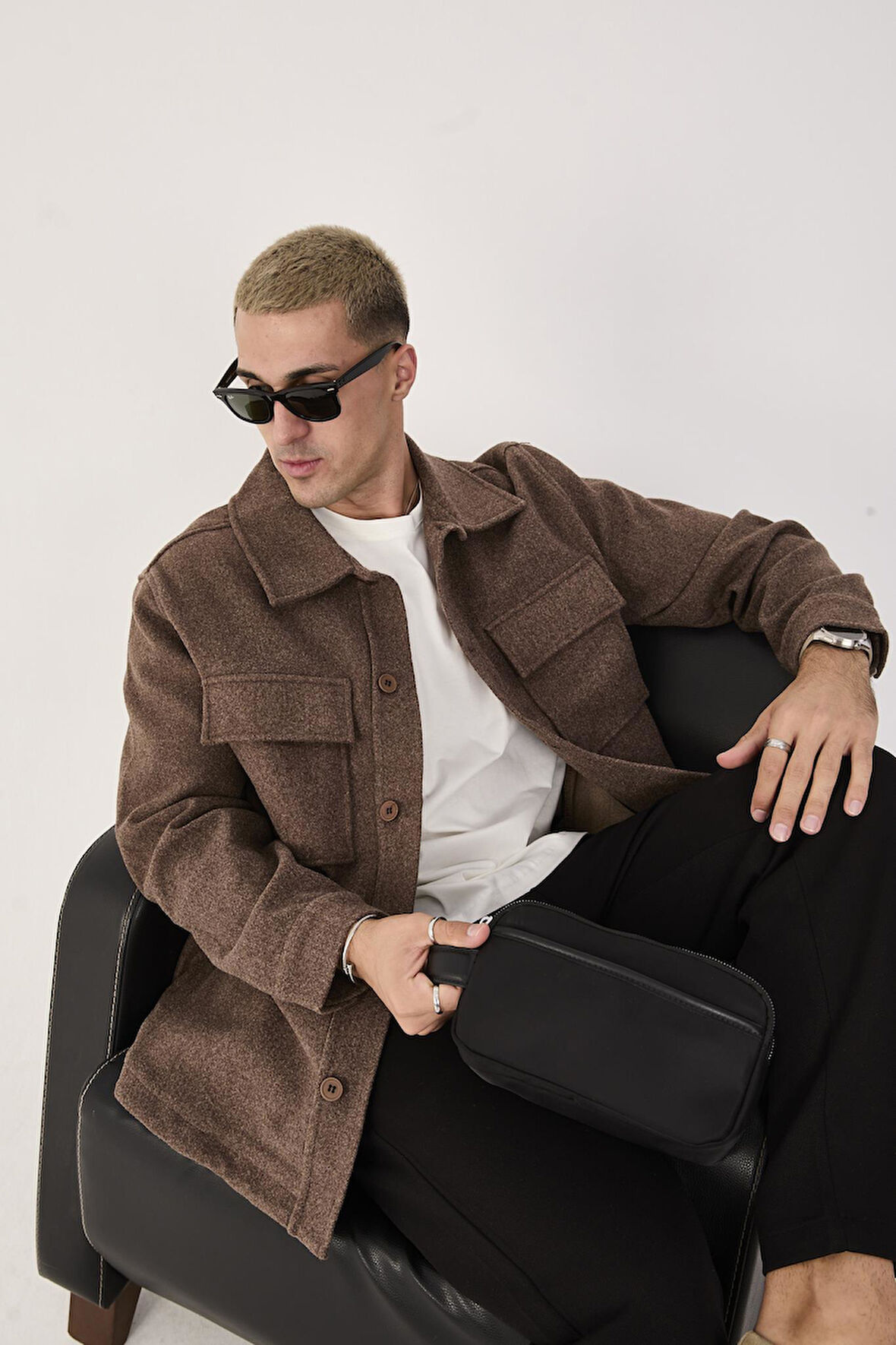 Oversize/Regular Fit Düğmeli %100 Pamuk Ceket - Kışlık Basic Model