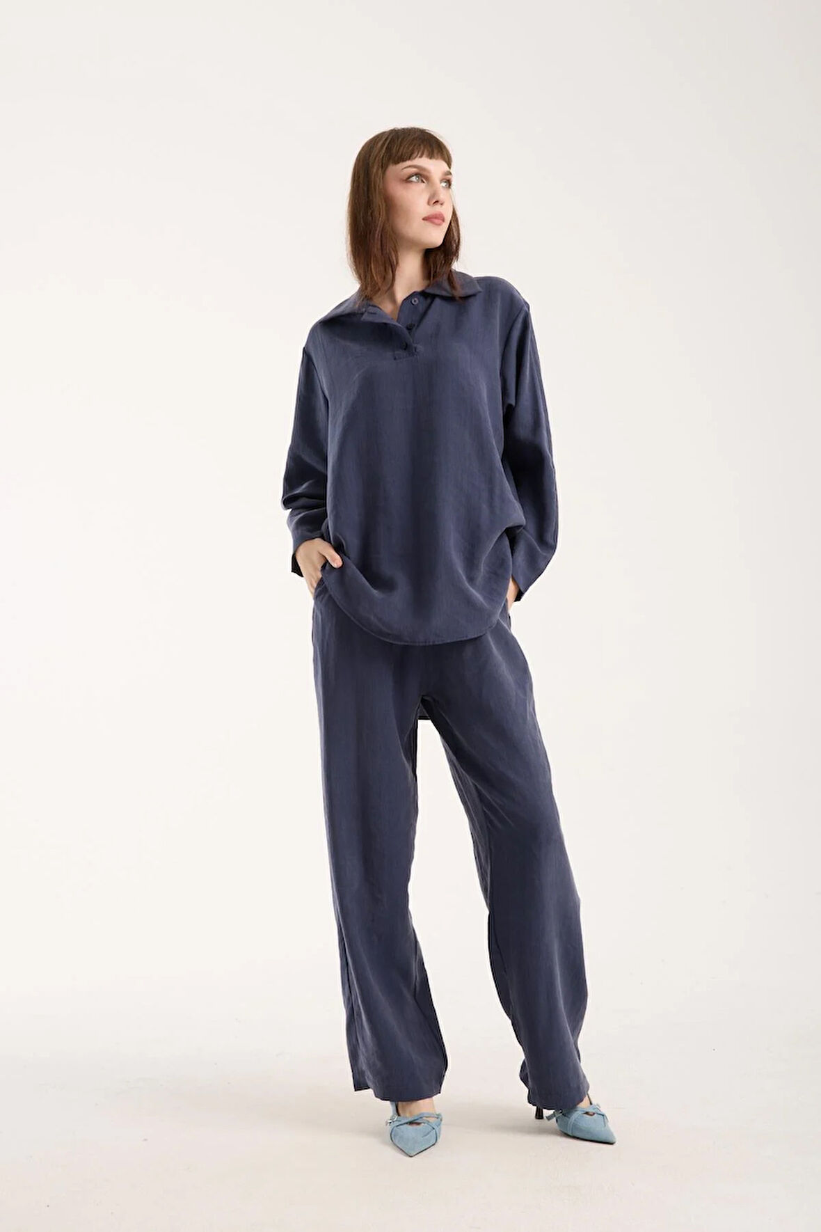 İpeksi Yumuşaklıkta Modal Kumaş Rahat Kesim Pantolon