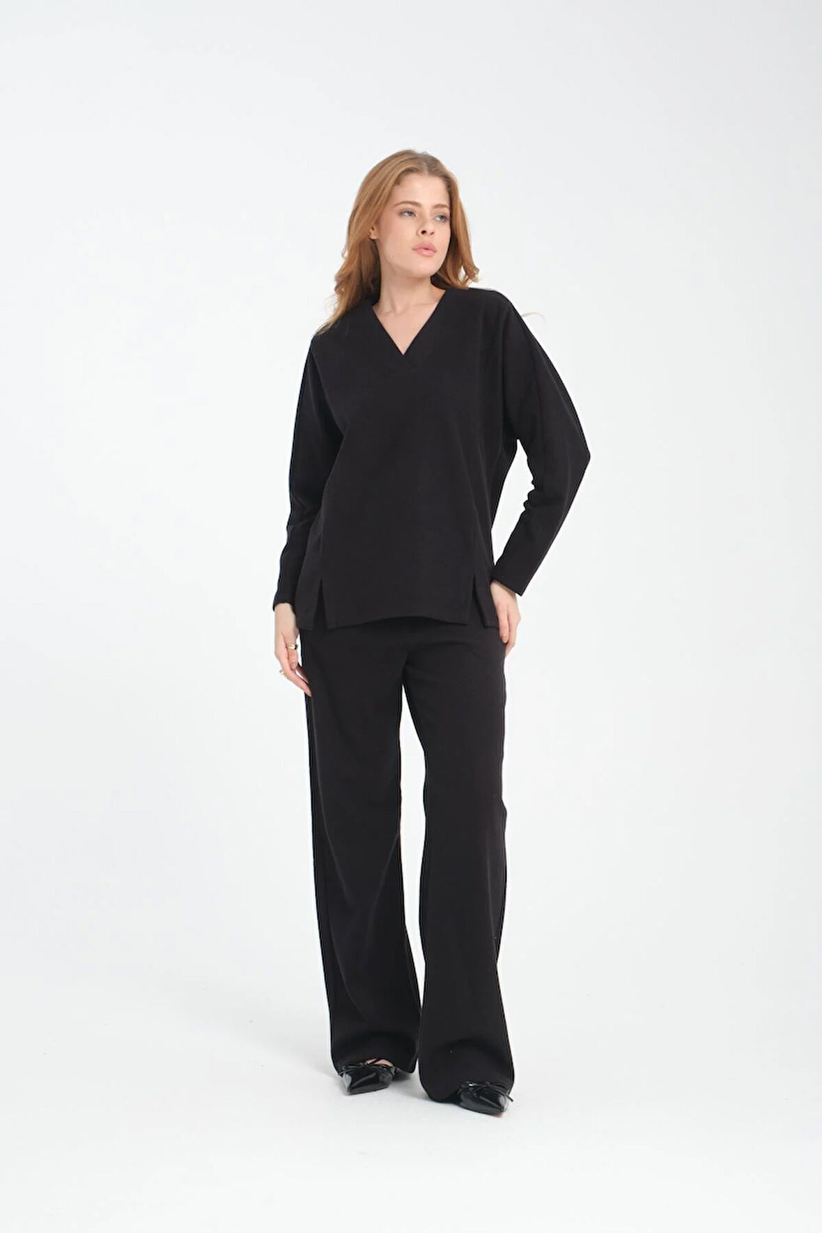 Relaxed Fit Selanik Kumaşı Kadın Pantolon/Eşofman Altı