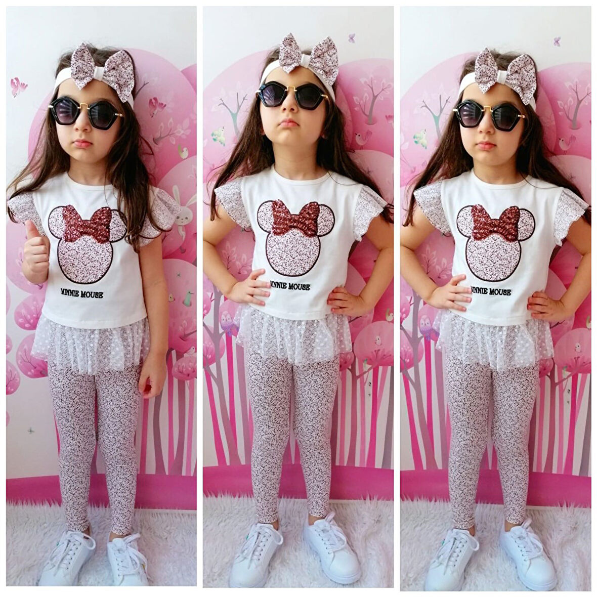 Tül Detay Minnie Taytlı Kız Takım