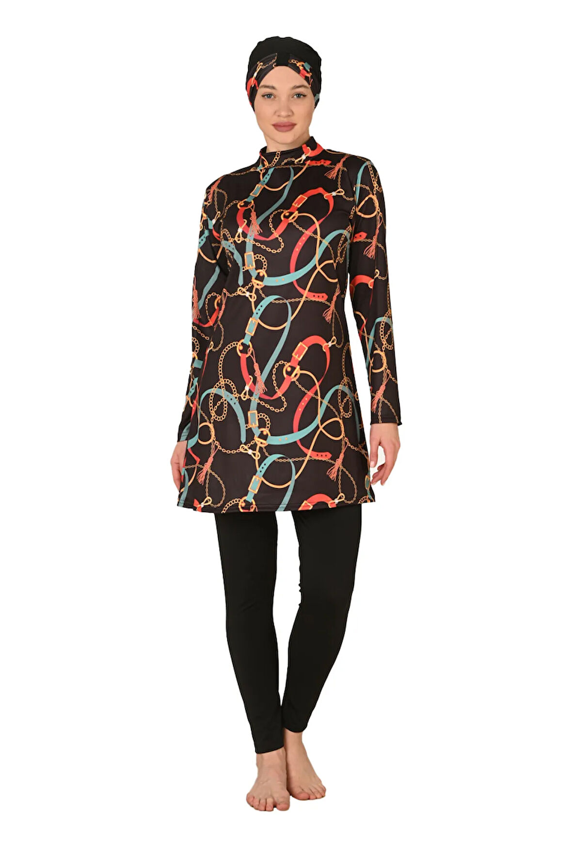 Tam Kapalı Likralı Tesettür Mayo 3412