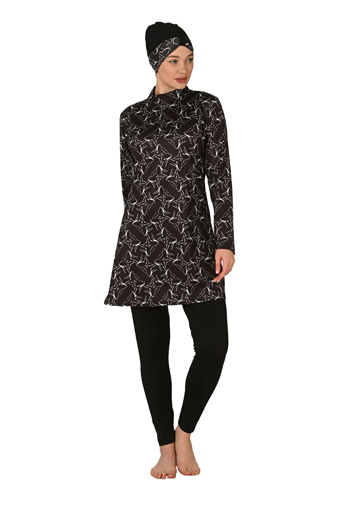 Tam Kapalı Likralı Tesettür Mayo 3419