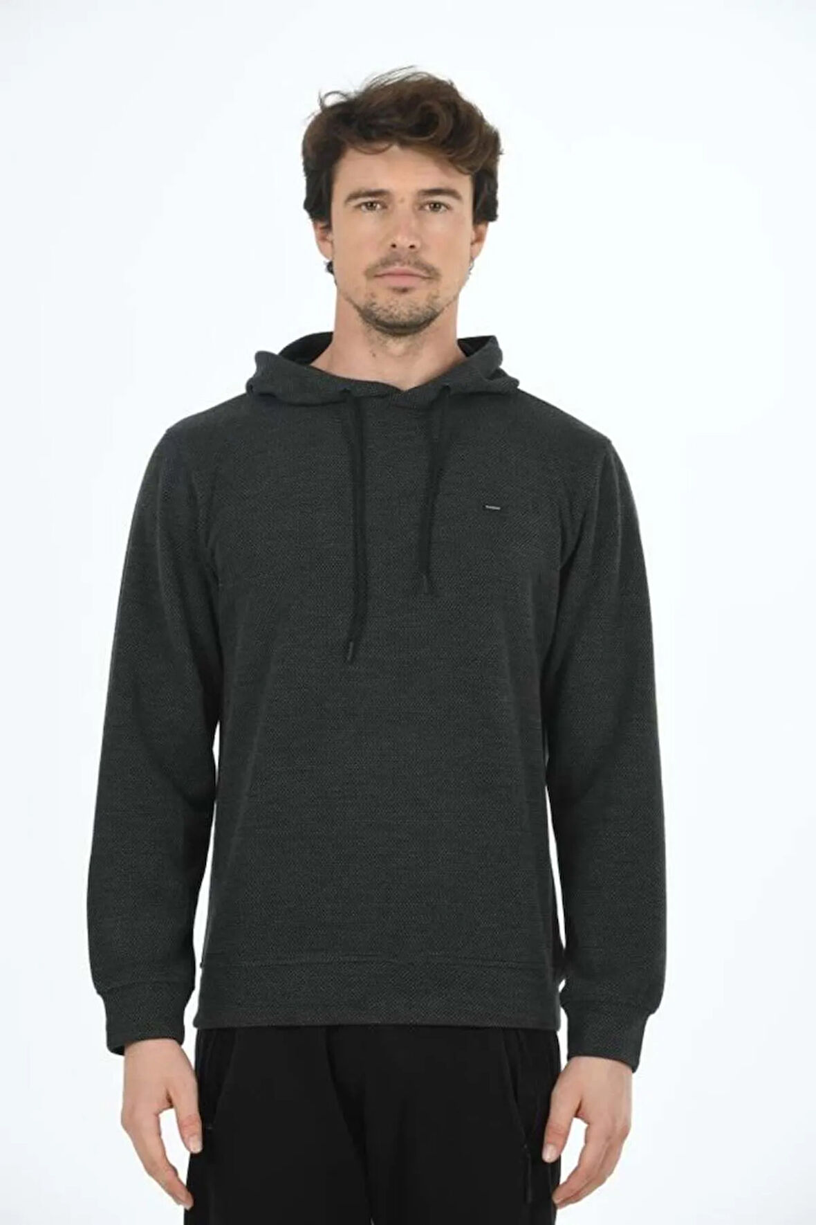 Erkek Supersoft Kapüşonlu Selanik Kumaş Sweatshirt 5236-H