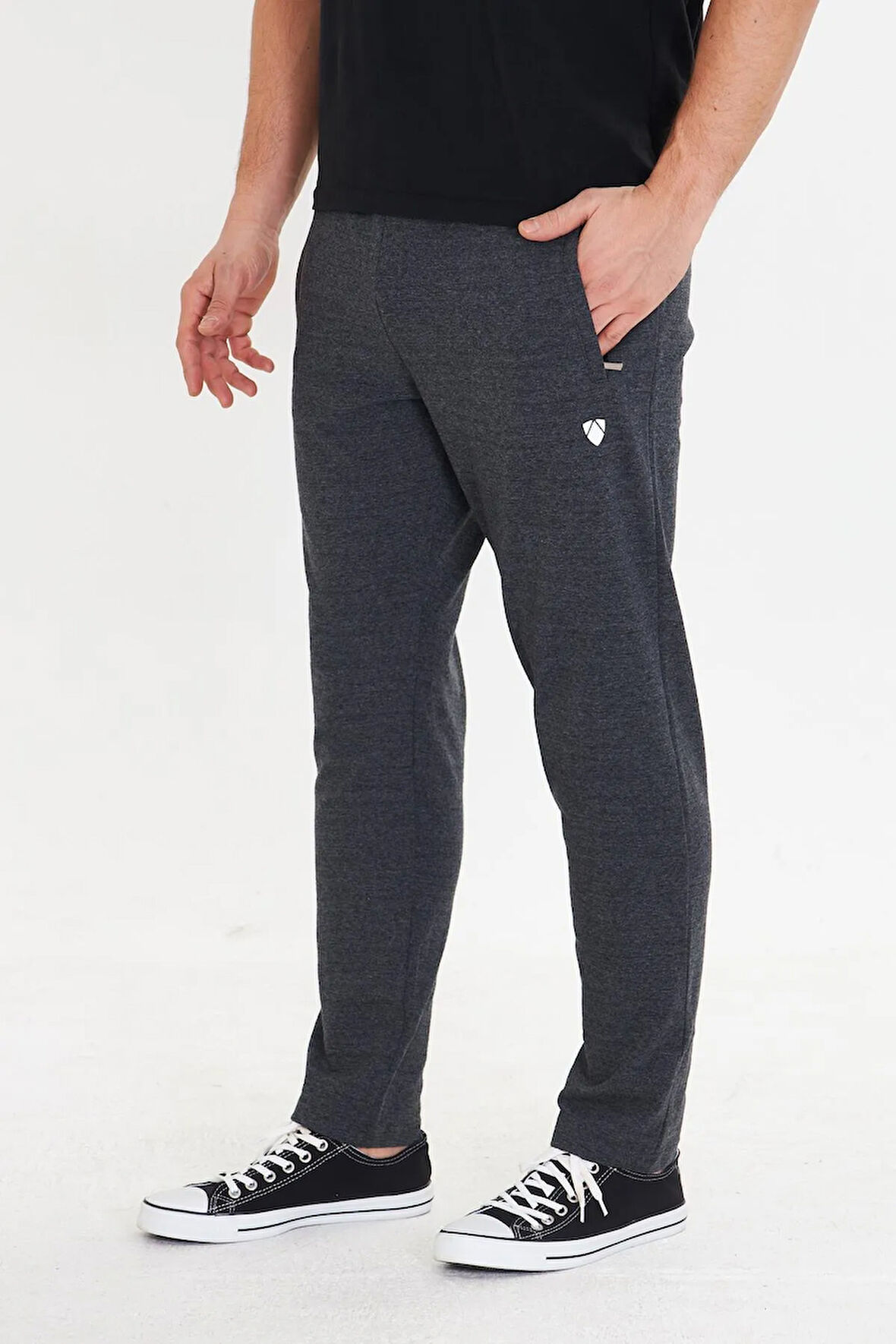 Erkek Polycotton Eşofman Altı Antrasit Melanj 5802-A