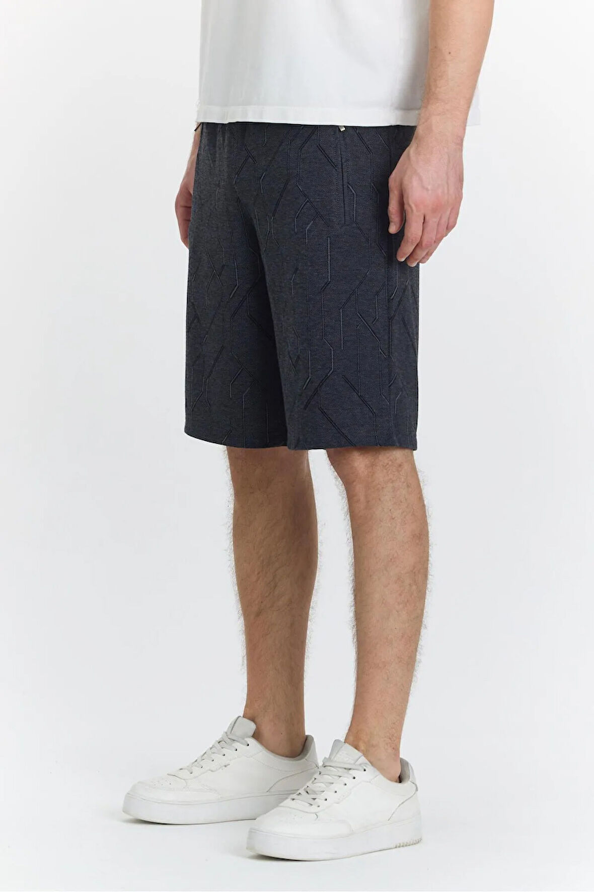Erkek Polycotton Şort Lacivert 6049-L