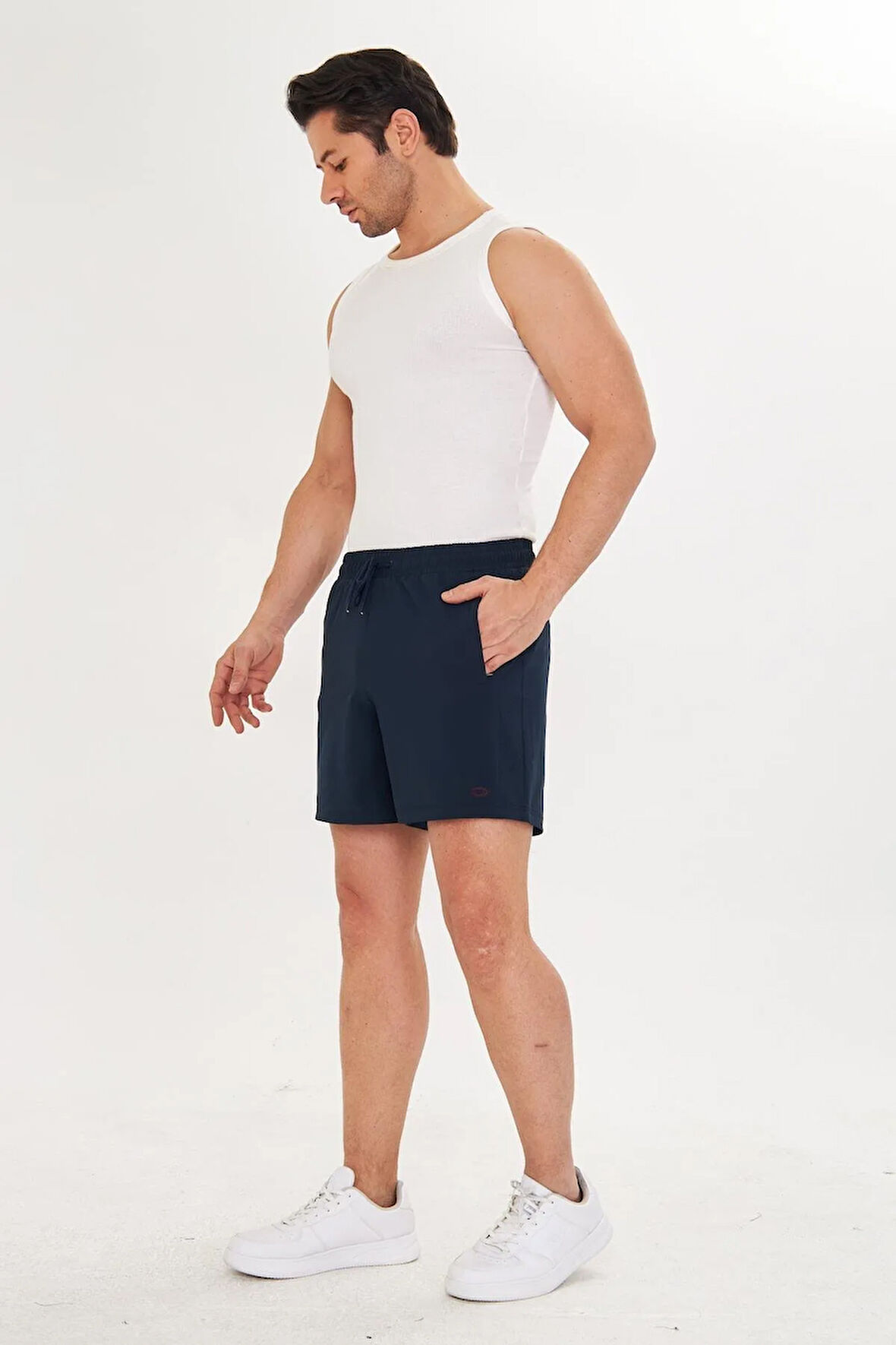 Erkek StretchFit İçi Astarlı Esnek Sporcu Şortu Siyah 2658-S