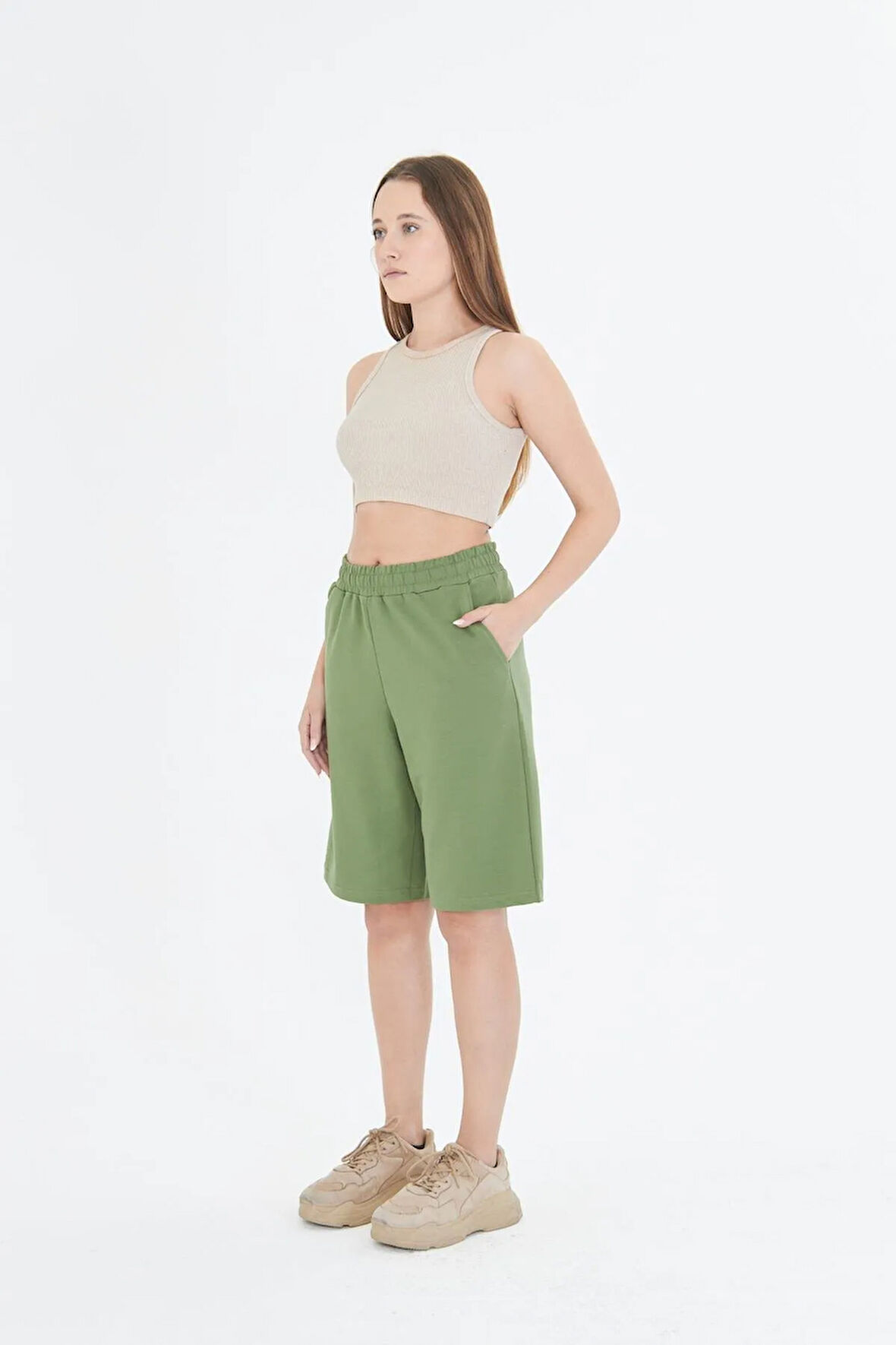 Kadın Pamuklu Kapri Taş 7003-T