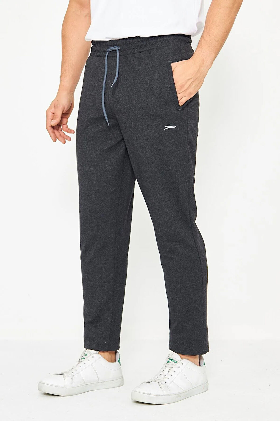 Erkek Büyük Beden Düz Paça Rahat Kesim Eşofman Altı Antrasit 6503-A