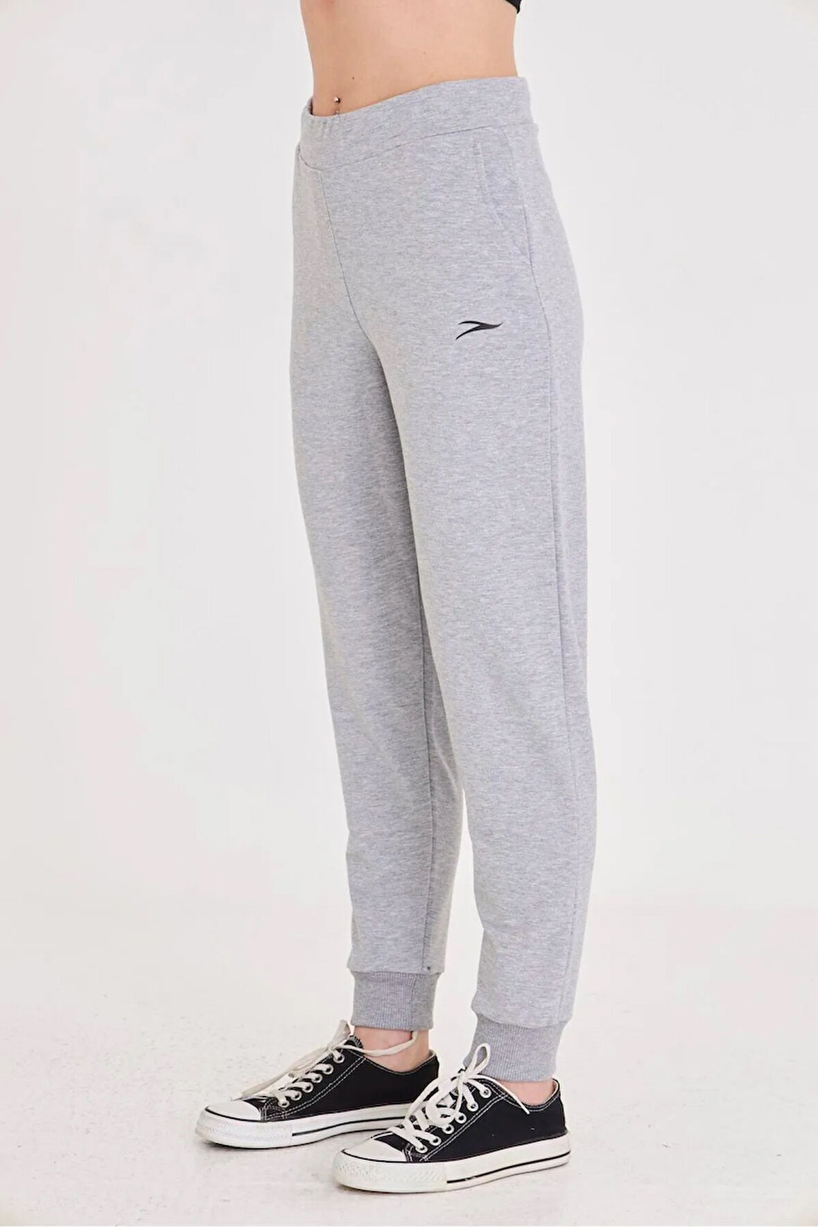 Kadın Lastik Paça Pamuklu Eşofman Altı Lacivert 5608-L