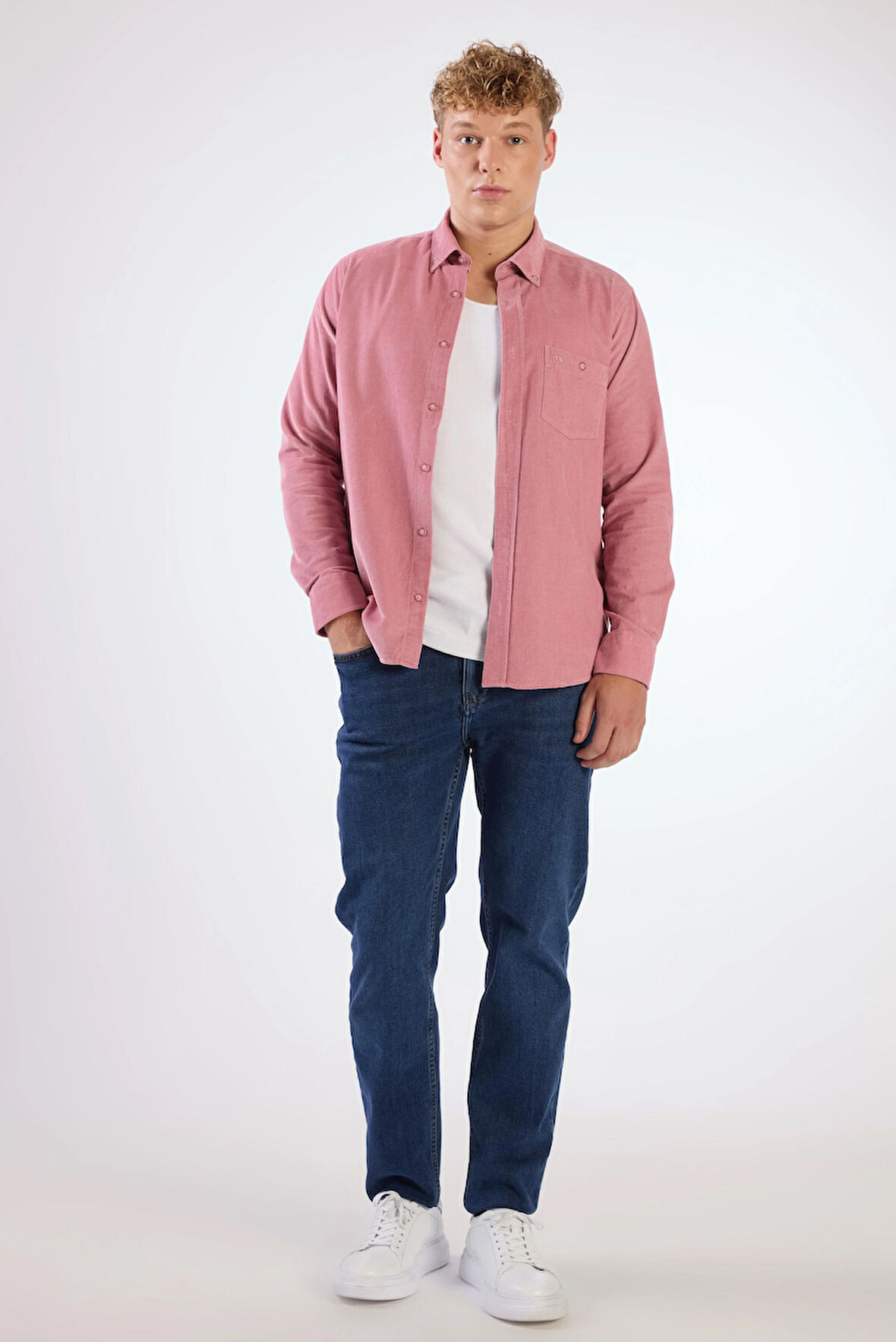 Pudra Fitilli Regular Fit Erkek Gömlek