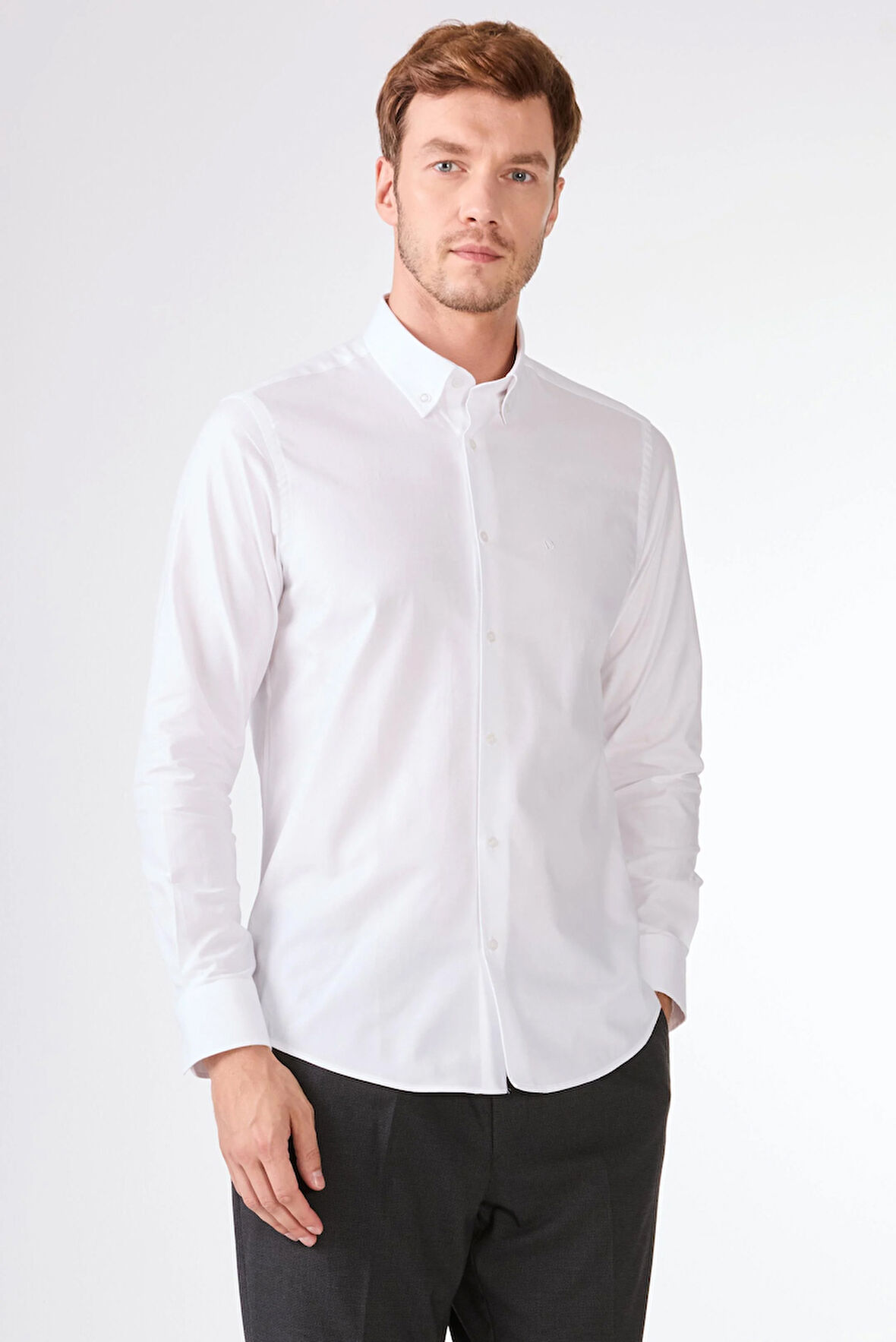 EKRU    ERKEK GÖMLEK - SLIM FIT