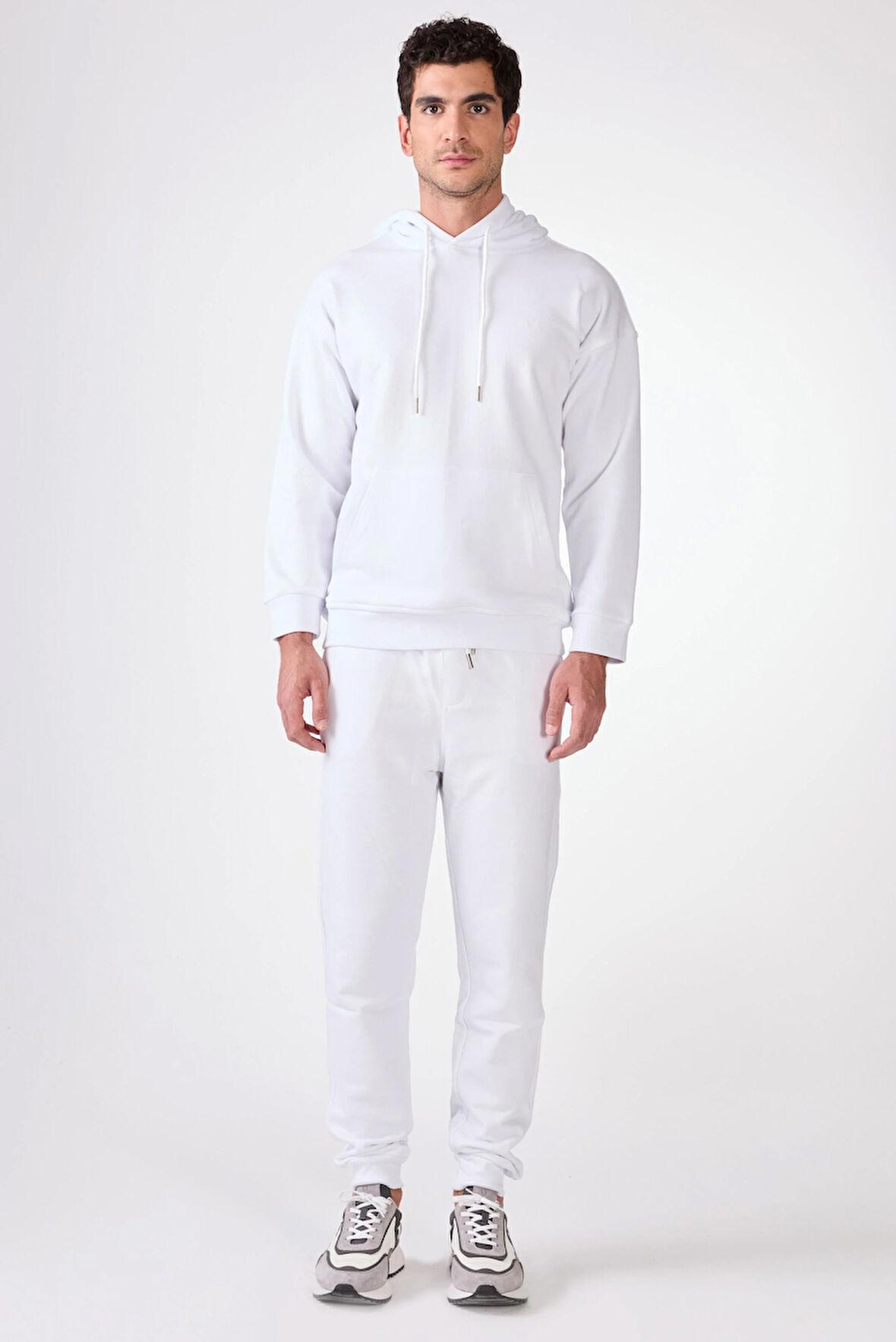 Beyaz    Erkek Sweatshırt - Regular Fit