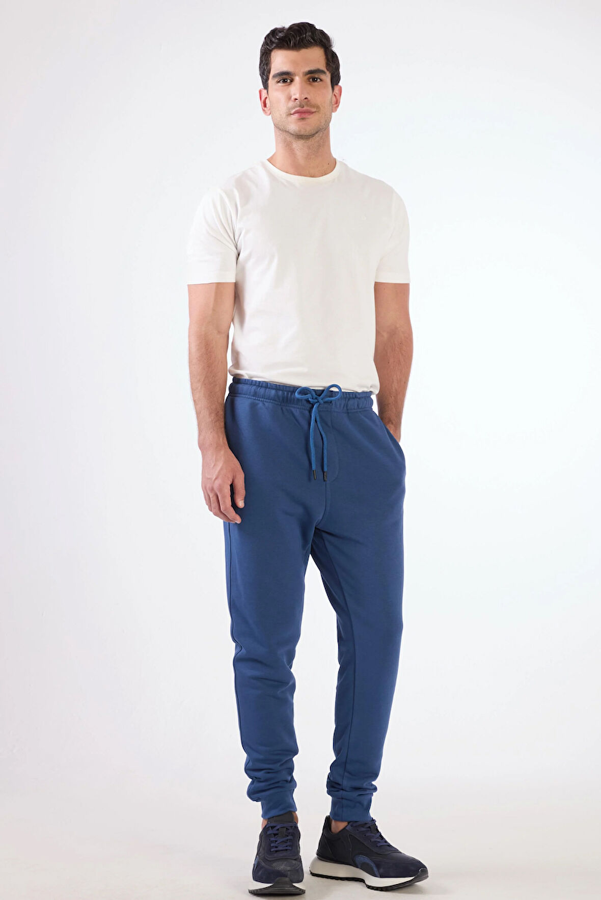 Açık Lacivert Bağcıklı Erkek Regular Fit Eşofman Altı