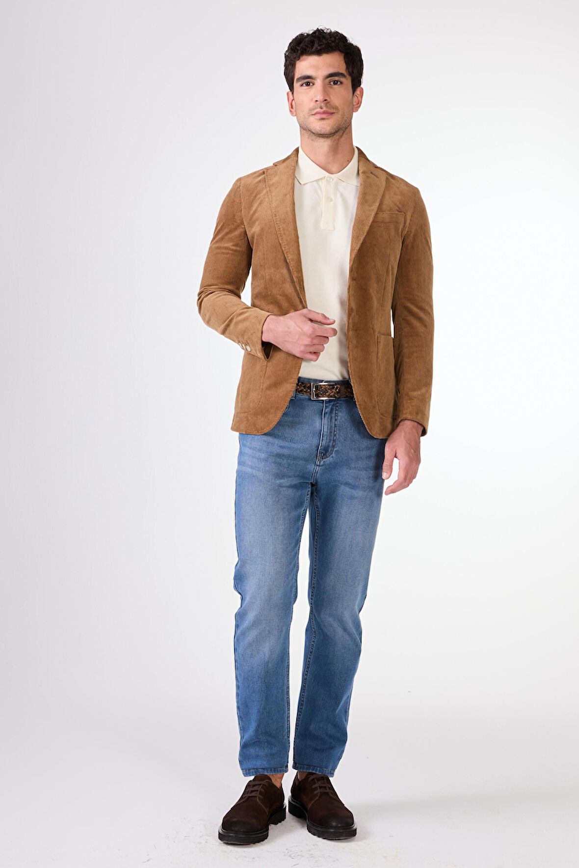 Bej    Erkek Ceket - Slim Fit