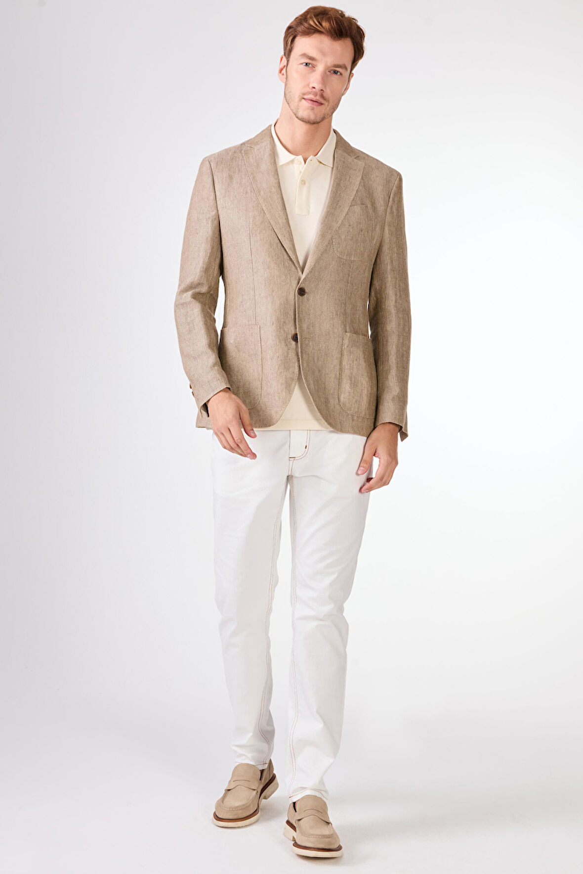 Bej    Erkek Ceket - Slim Fit