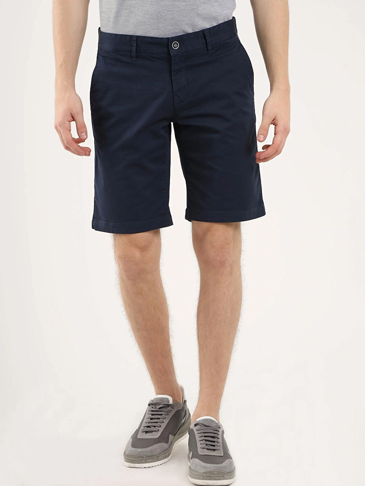 Dufy Lacivert Erkek Ekstra Slim Fit Düz Casual Short - 89629
