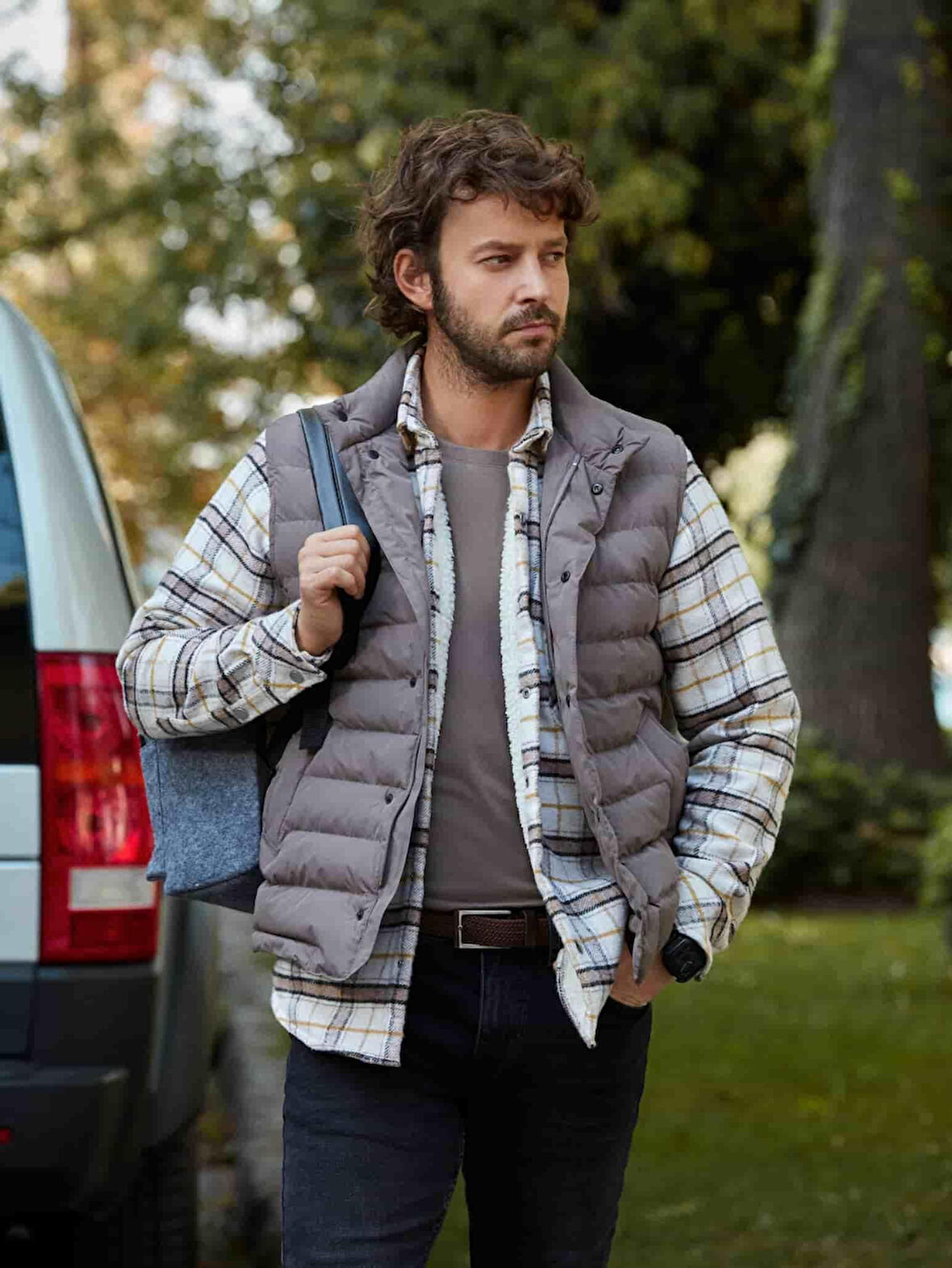 Dufy Kahverengi Erkek Regular Fit Ekose Desenli Brent Yaka Uzun Kol Oduncu Gömlek - 90507