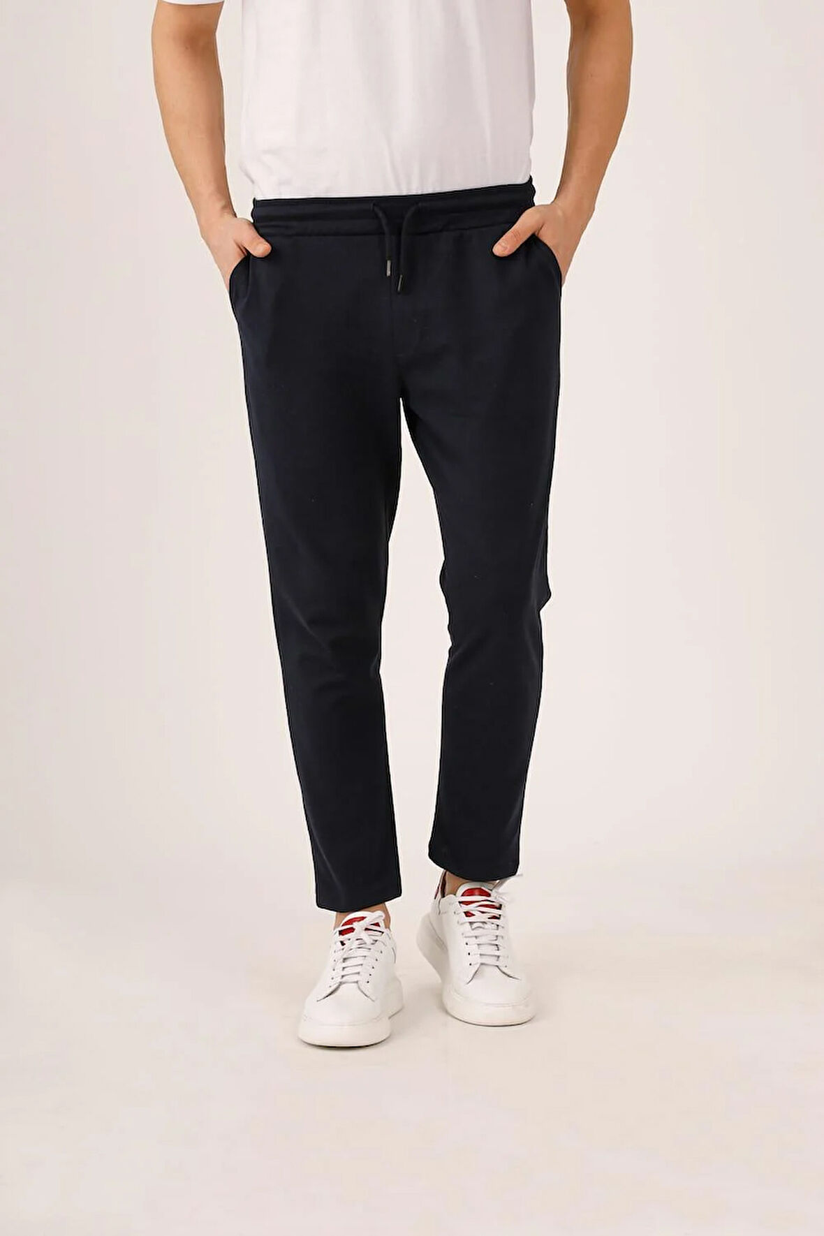 Dufy Lacivert Erkek Ekstra Slim Fit Düz Casual Eşofman Altı - 93010