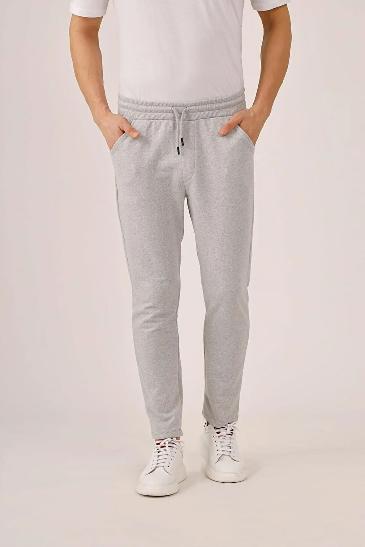 Dufy Gri Erkek Ekstra Slim Fit Düz Casual Eşofman Altı - 93088