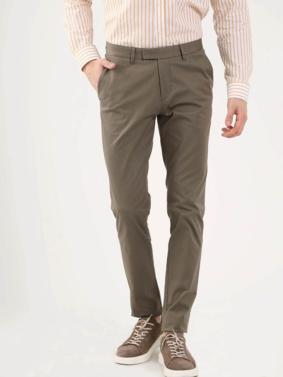 Dufy Haki Erkek Regular Fit   Pantolon - 96588