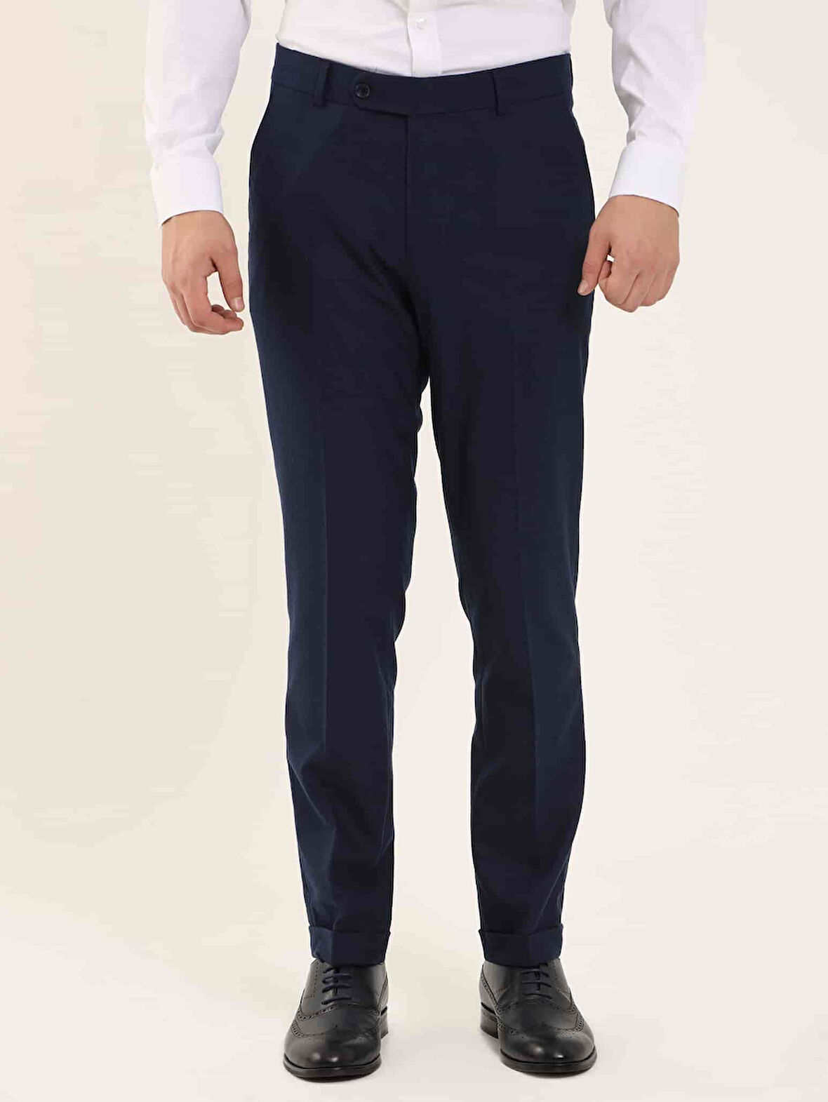 Dufy Lacivert Erkek Regular Fit Düz Klasik Pantolon - 97725