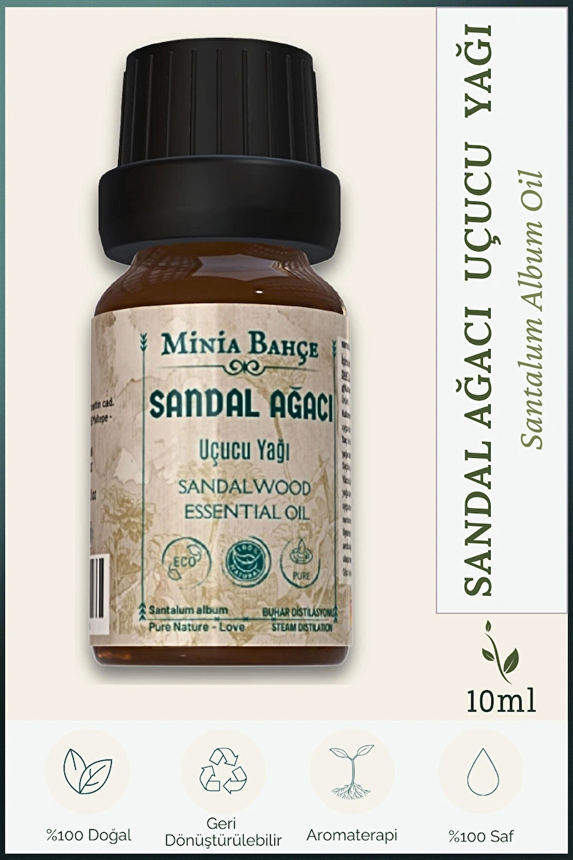 Sandal Ağacı Uçucu Yağı , %100 Saf, 10ml