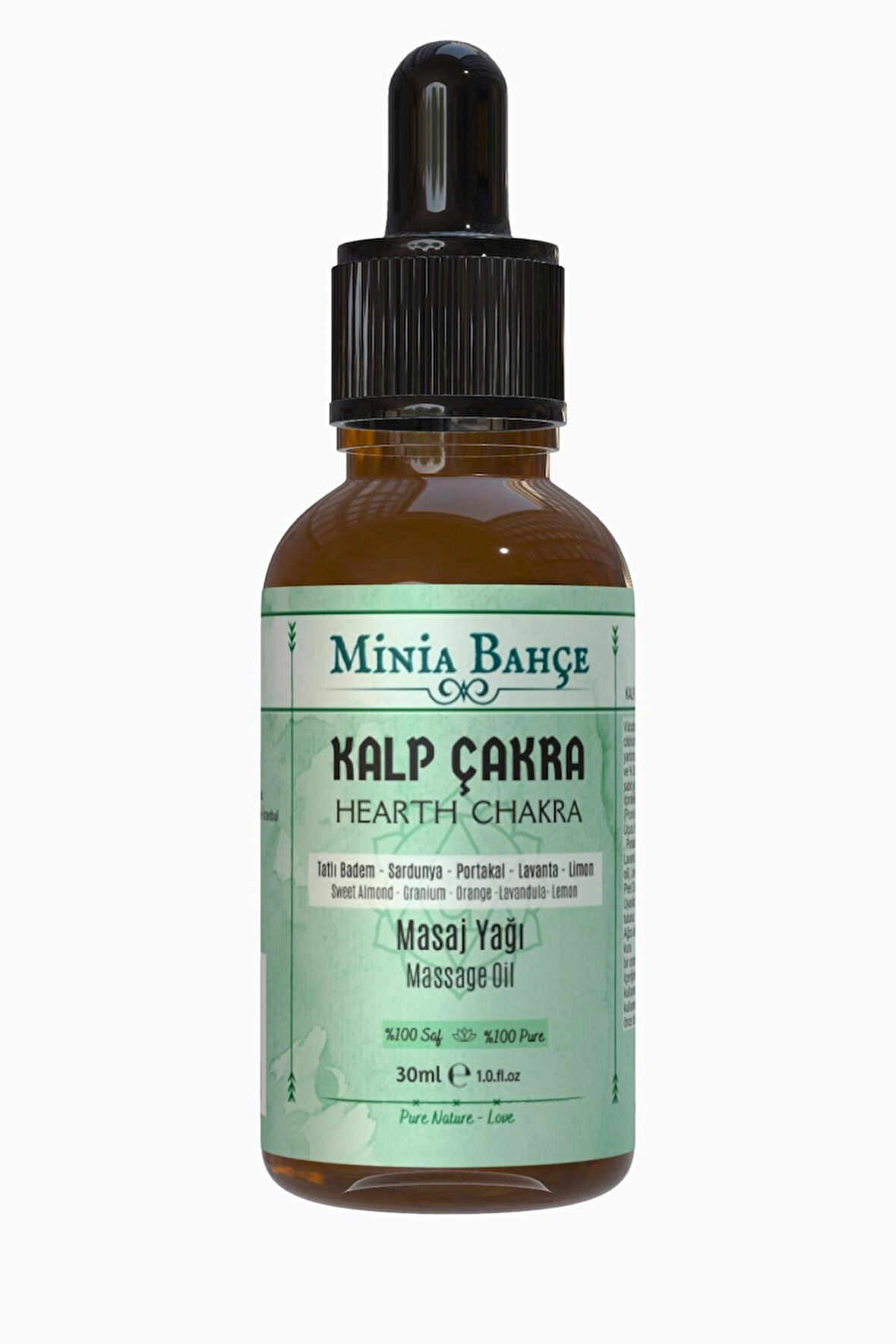 Kalp Çakra Masaj Yağı, Hearth Chakra, 30ml, %100 Saf