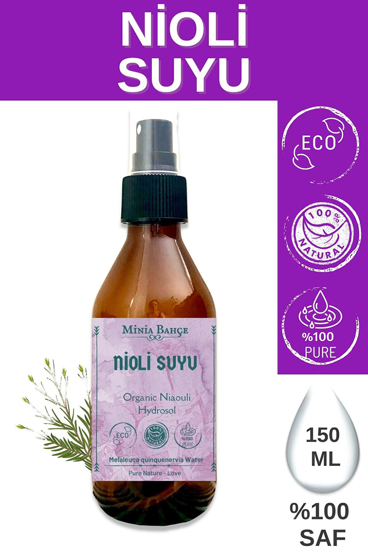 Organik Nioli Suyu -%100 Doğal Hidrosol, 150ml